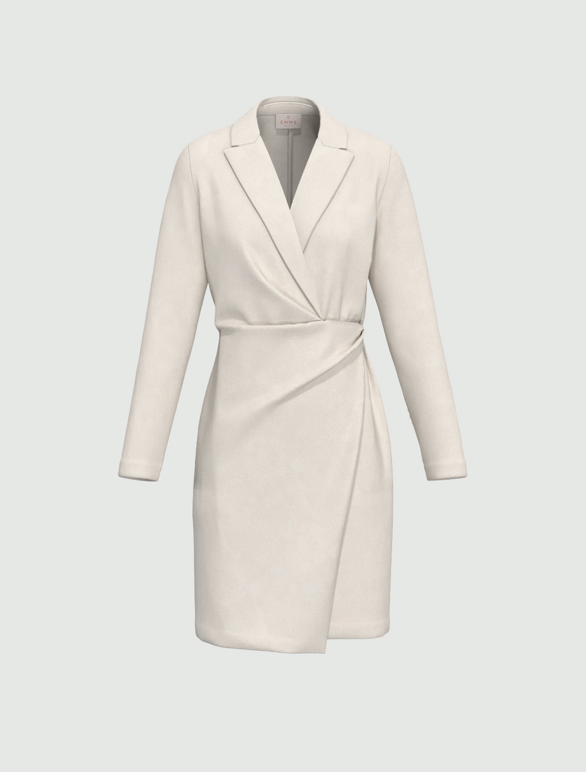 Stretch robe manteau dress - WOOL WHITE - Emme - 6
