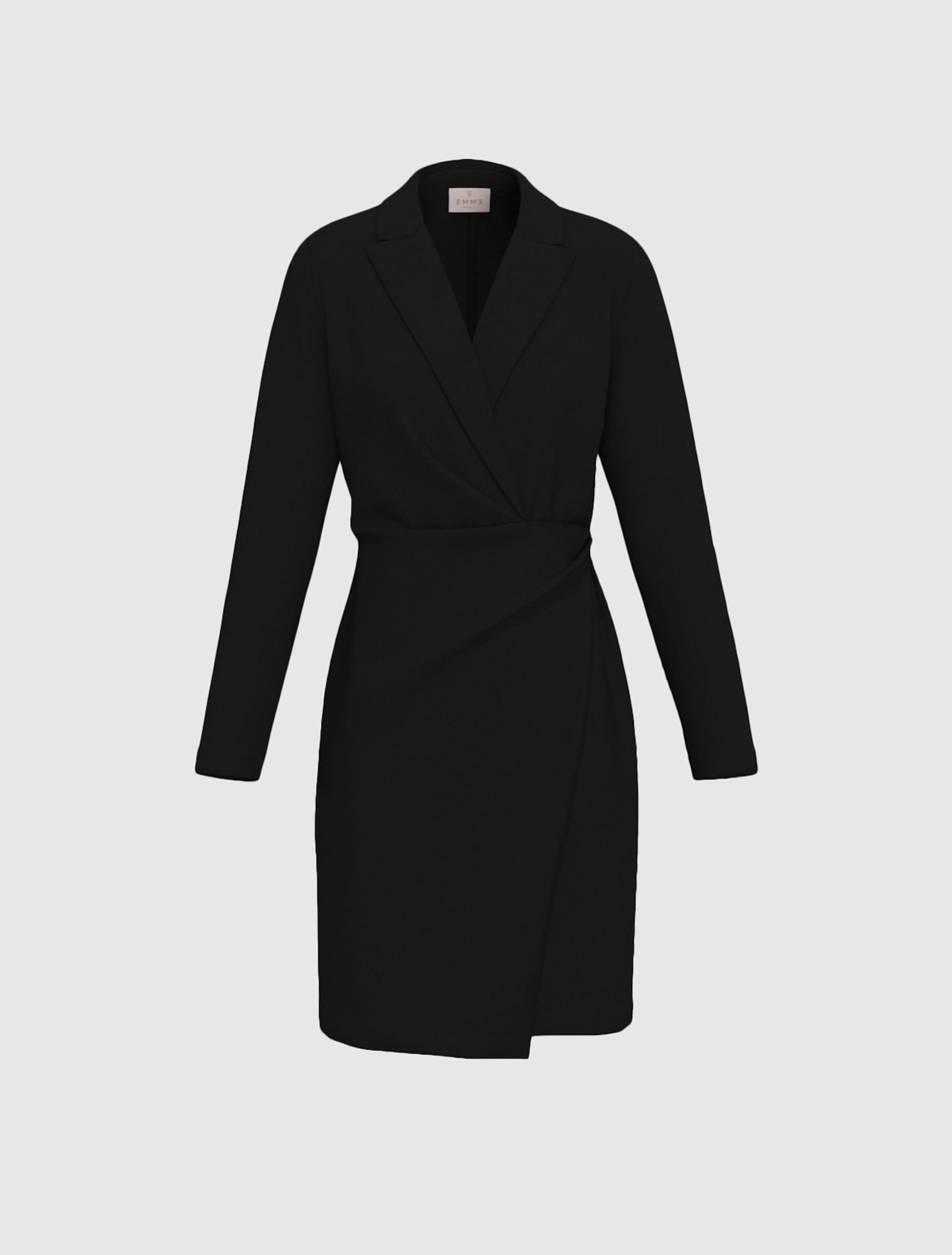 Stretch robe manteau dress - BLACK - Emme - 6
