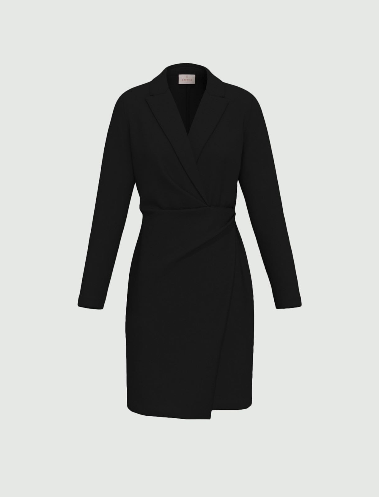 Stretch robe manteau dress - BLACK - Emme - 6
