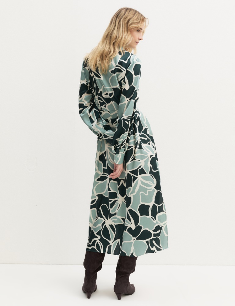 Printed twill shirt dress - Emme - 3