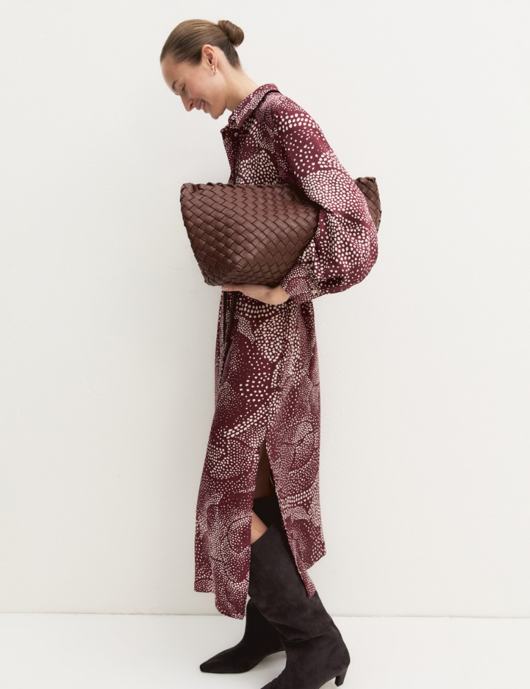 Printed twill shirt dress - Emme