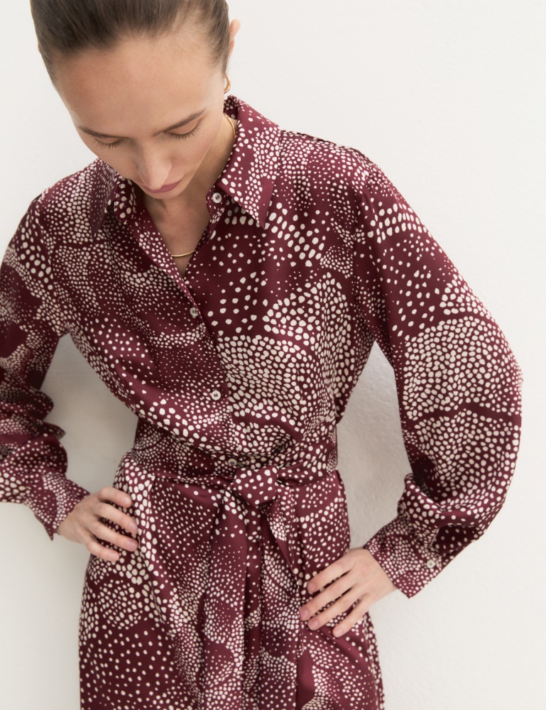 Printed twill shirt dress - Emme - 6