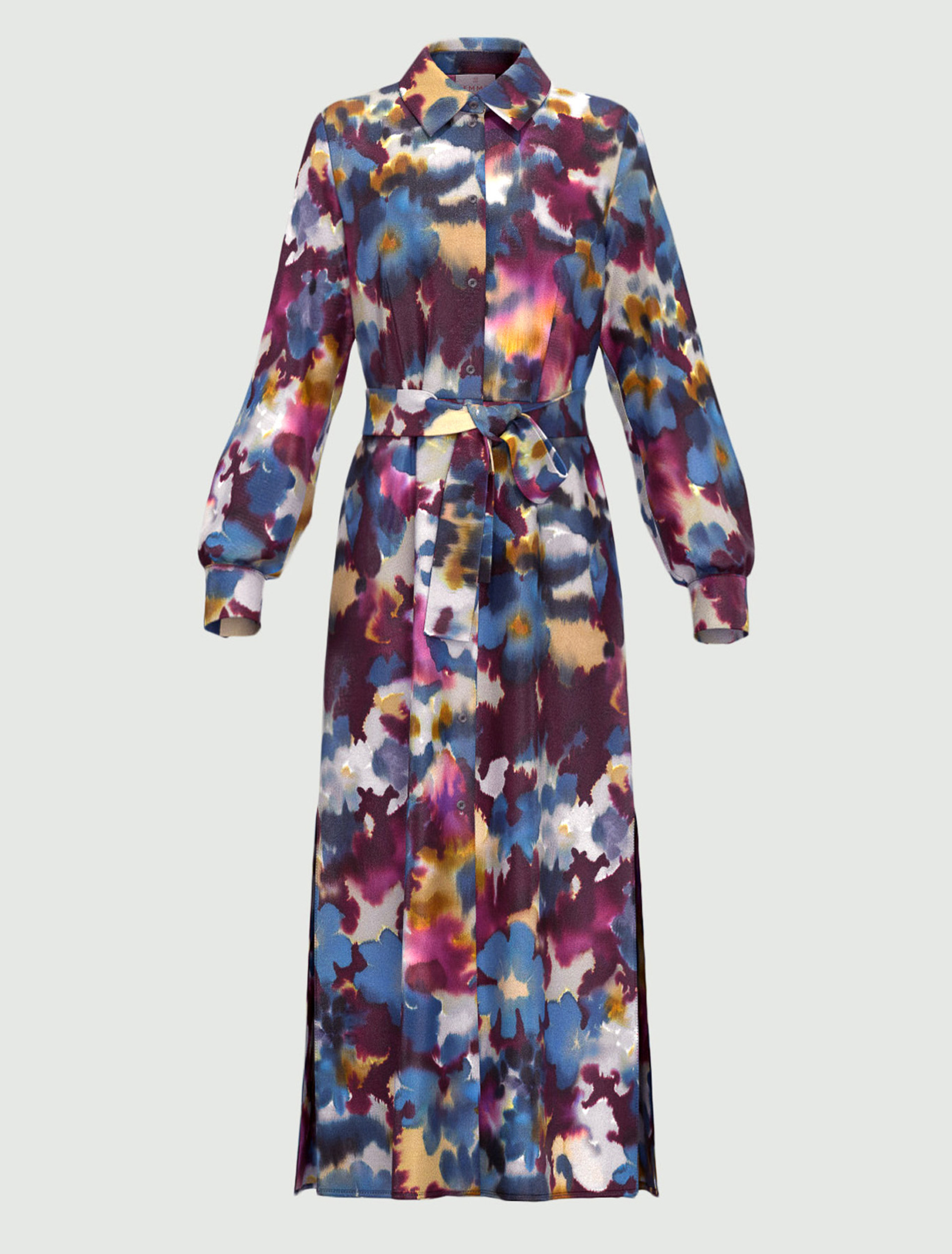 Printed twill shirt dress - CYCLAMEN - Emme - 6