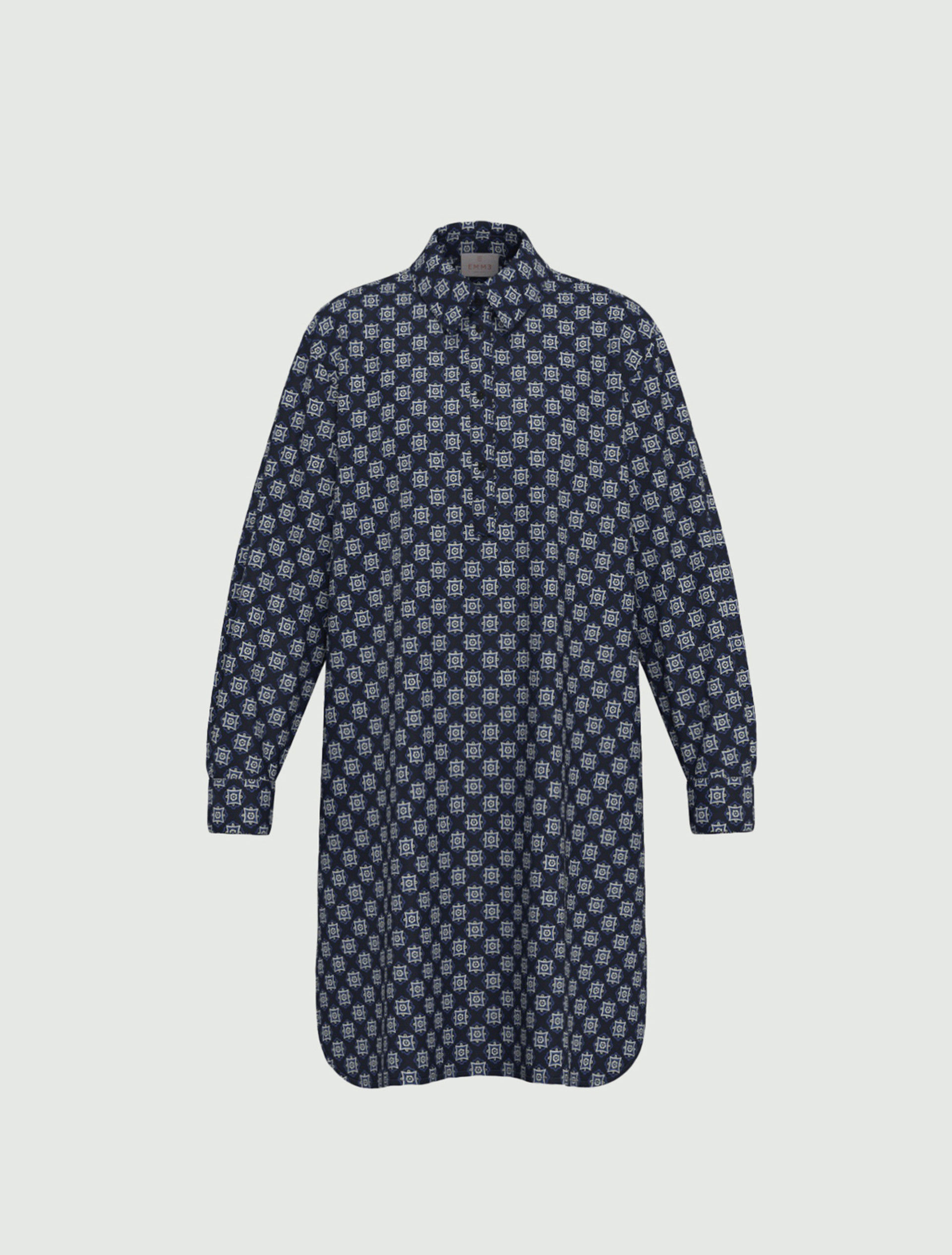 Chemisier in raso stampato - NAVY - Emme - 6