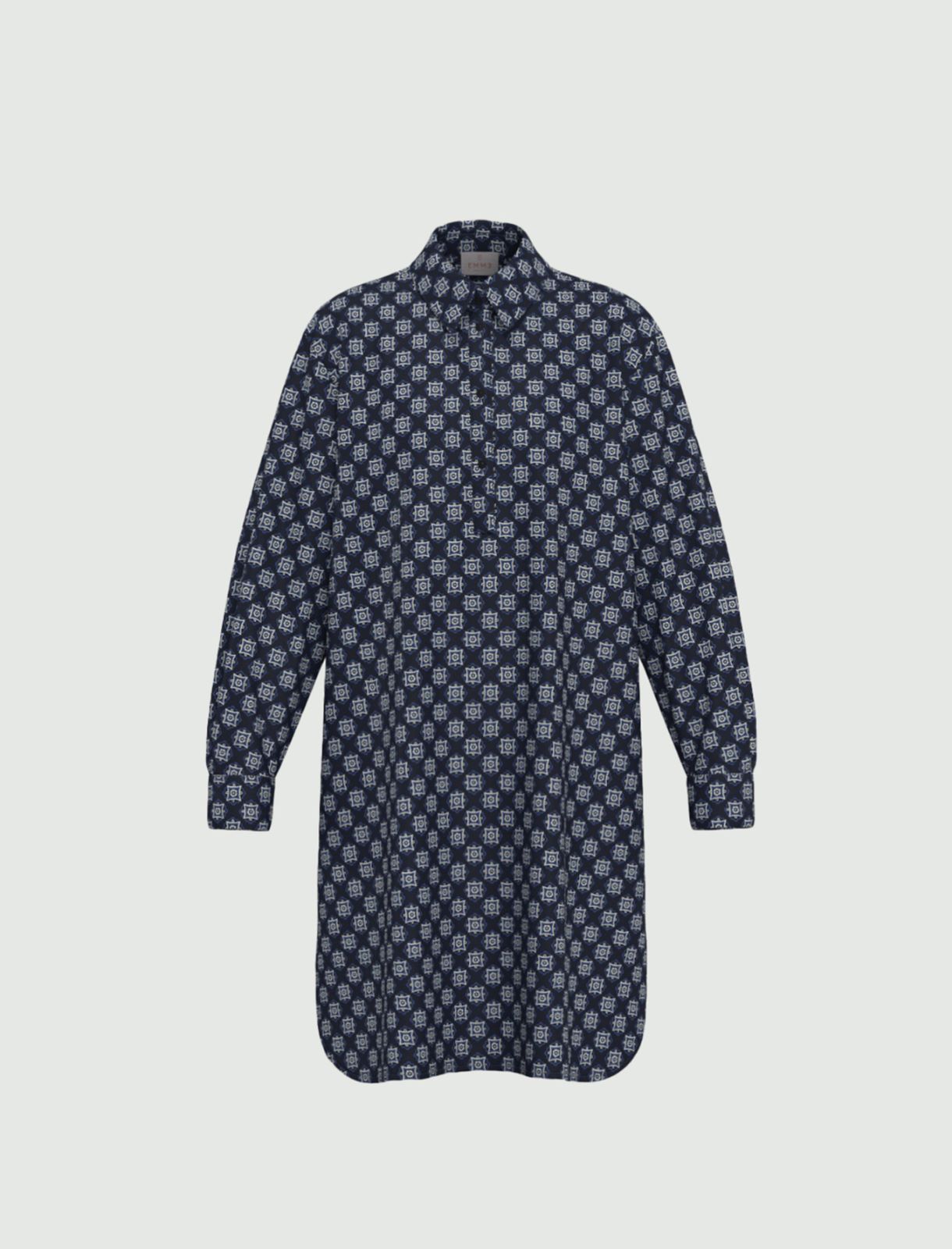 Chemisier in raso stampato - NAVY - Emme - 6