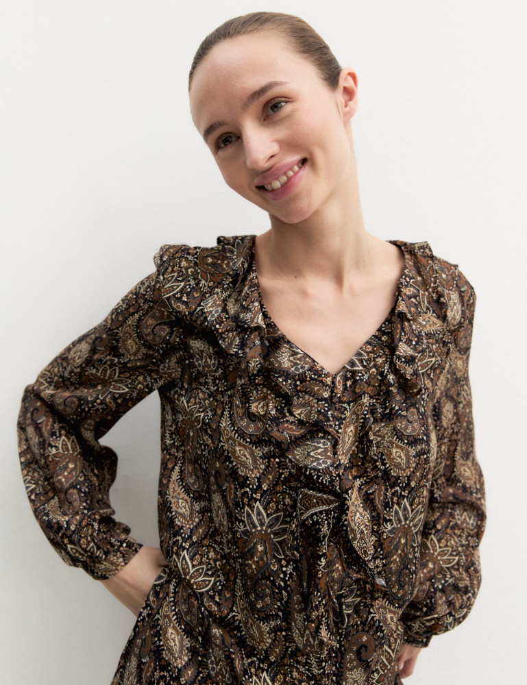 Vestido de sablé con volantes - Emme - 5