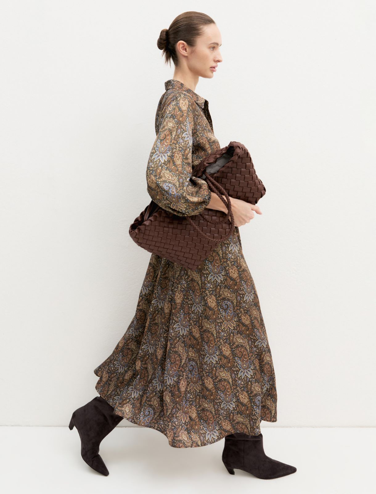 Chemisier lungo in twill stampato - SOTTOBOSCO - Emme - 5