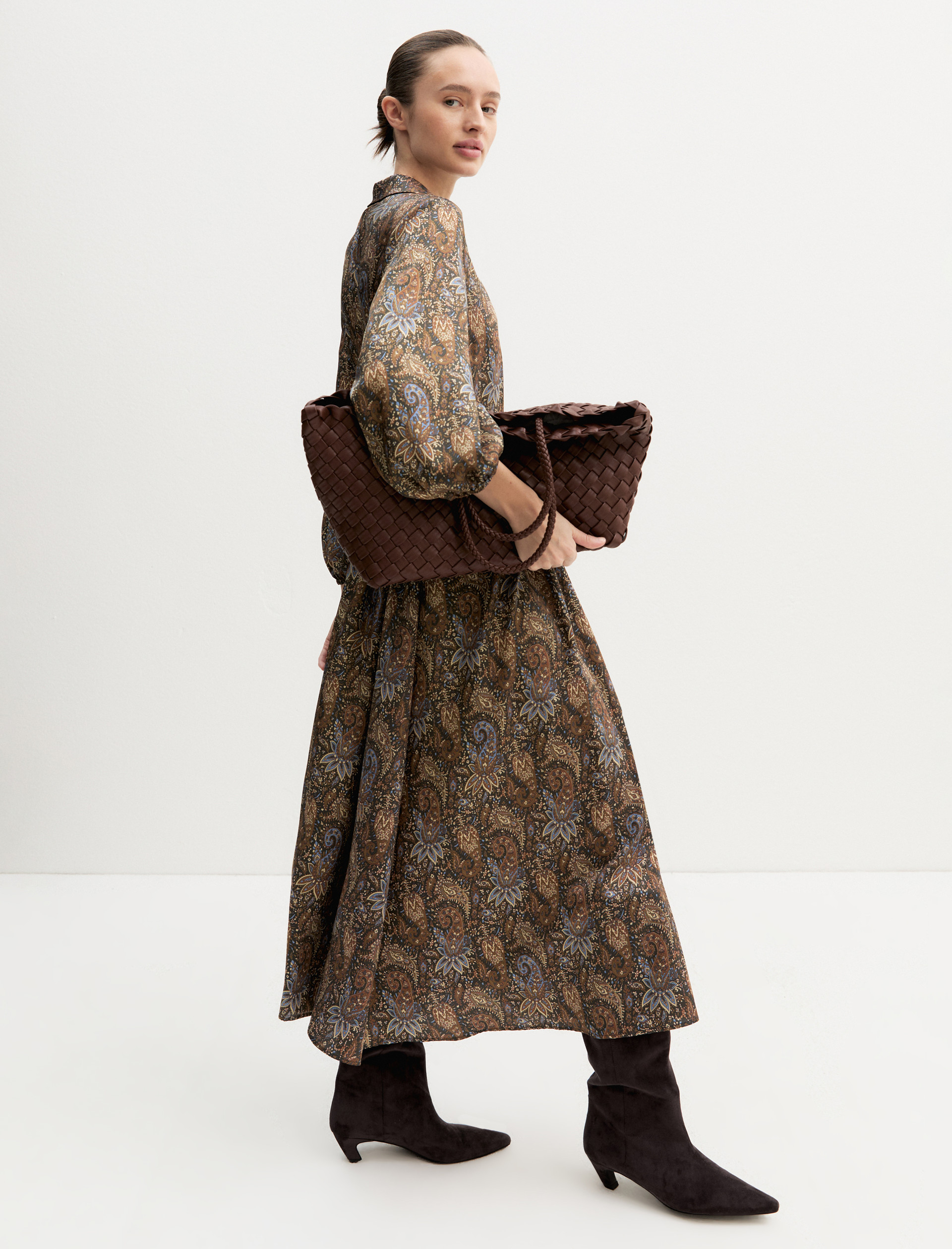Chemisier lungo in twill stampato - SOTTOBOSCO - Emme - 1