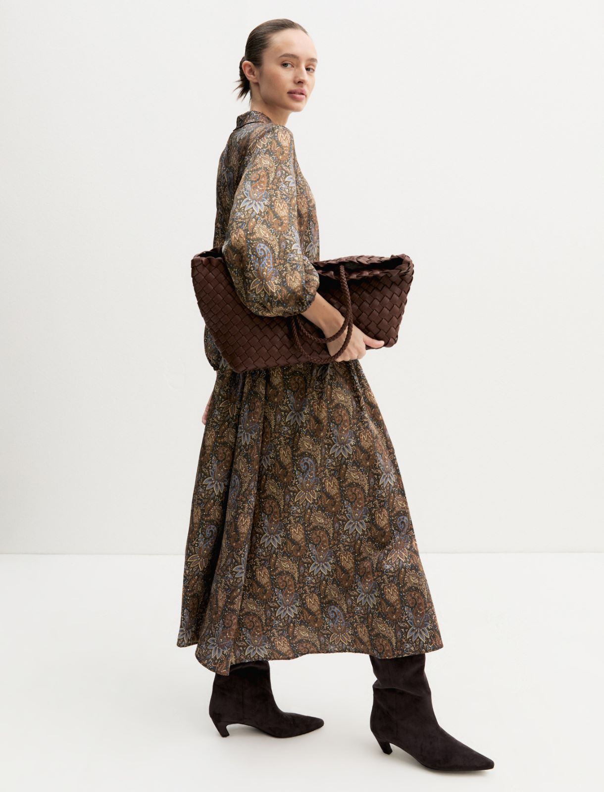 Chemisier lungo in twill stampato - SOTTOBOSCO - Emme