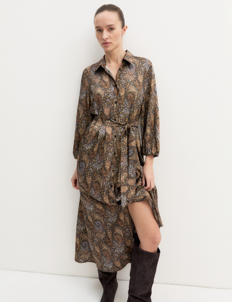 Chemisier lungo in twill stampato - Emme - 2