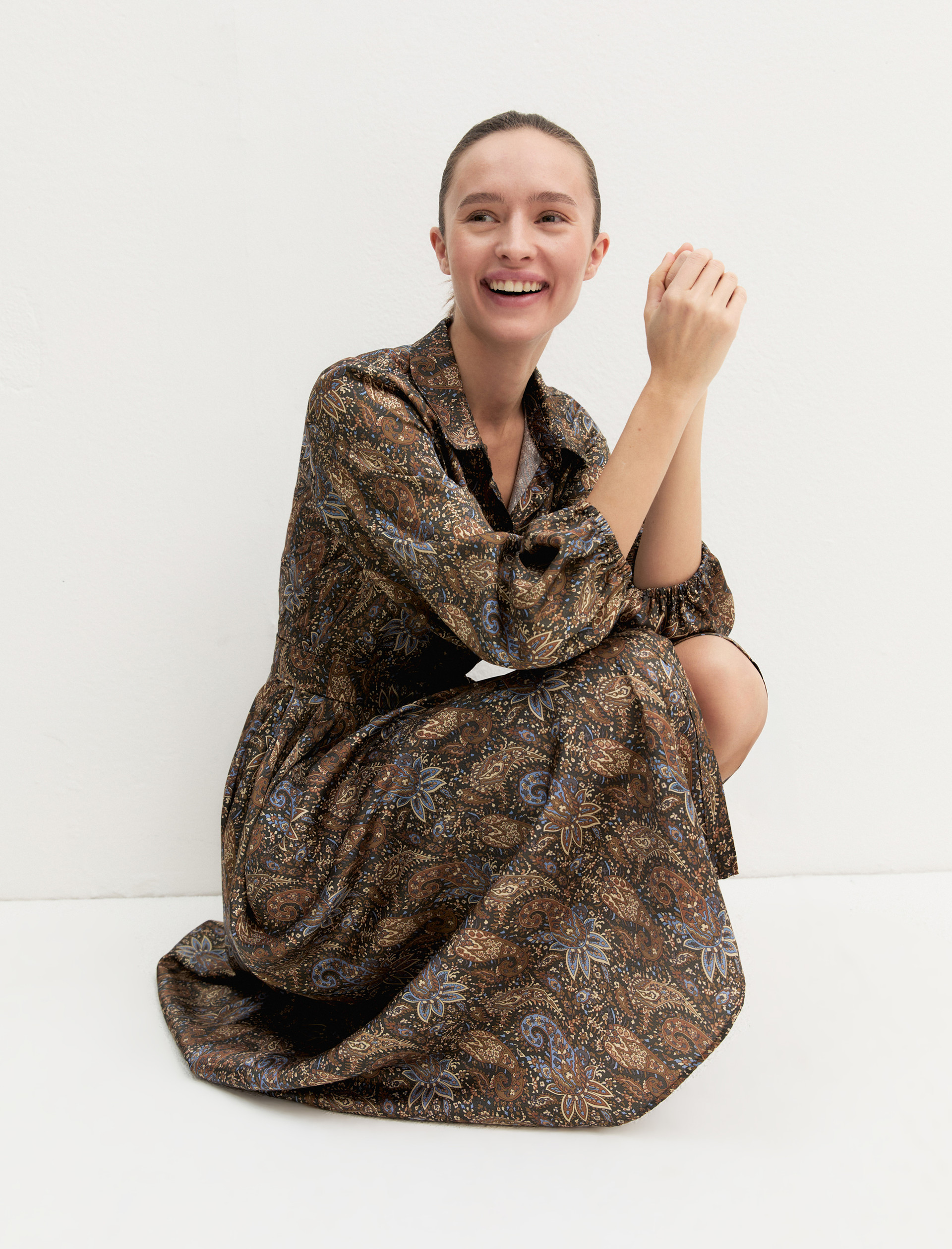 Chemisier lungo in twill stampato - SOTTOBOSCO - Emme - 7