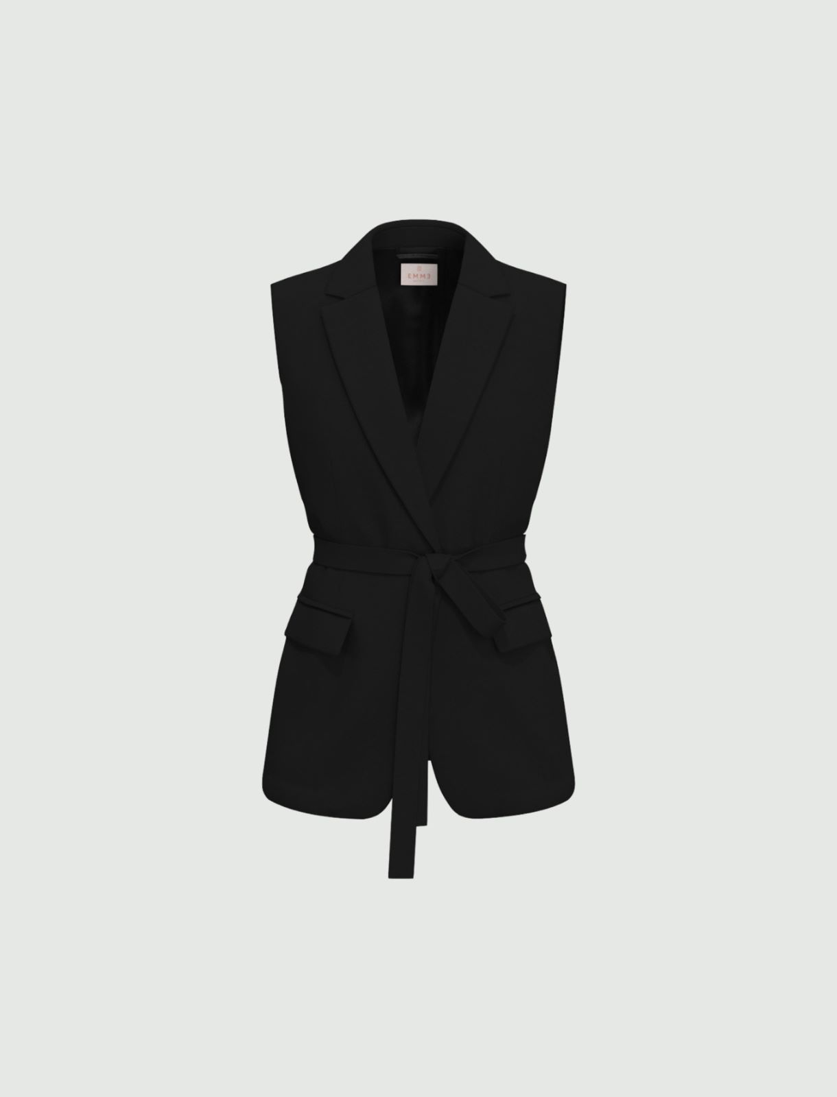 Two-way stretch waistcoat - BLACK - Emme - 6