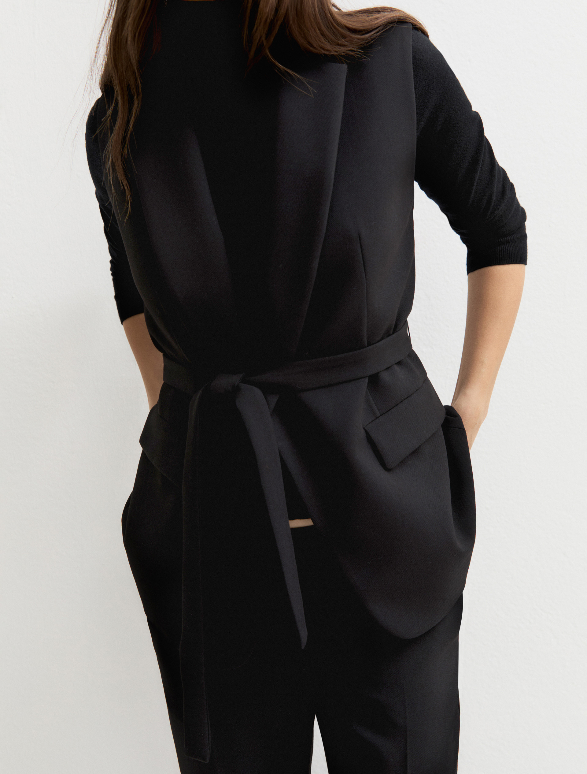 Two-way stretch waistcoat - BLACK - Emme - 6