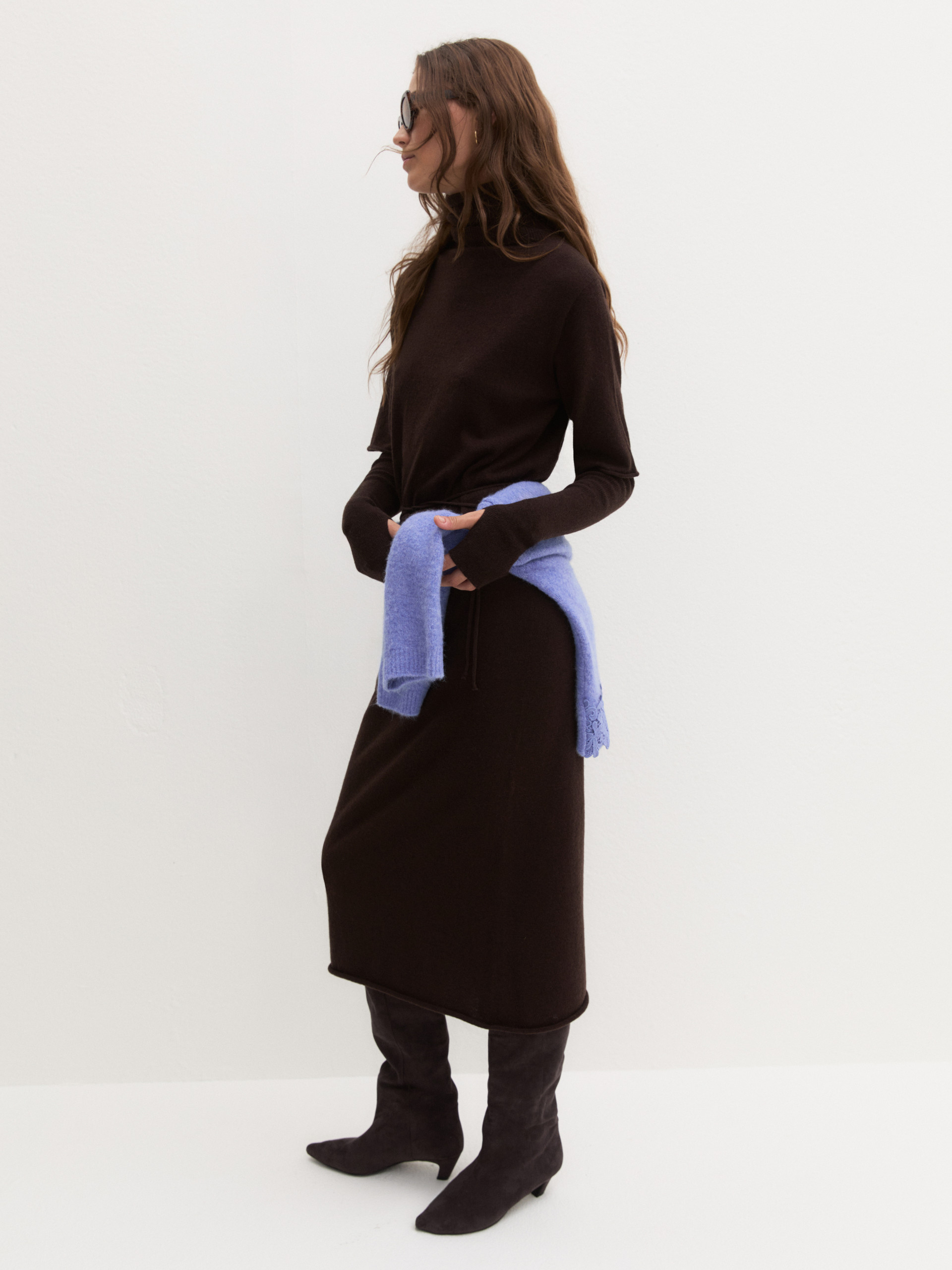Knit dress - BROWN - Emme - 5
