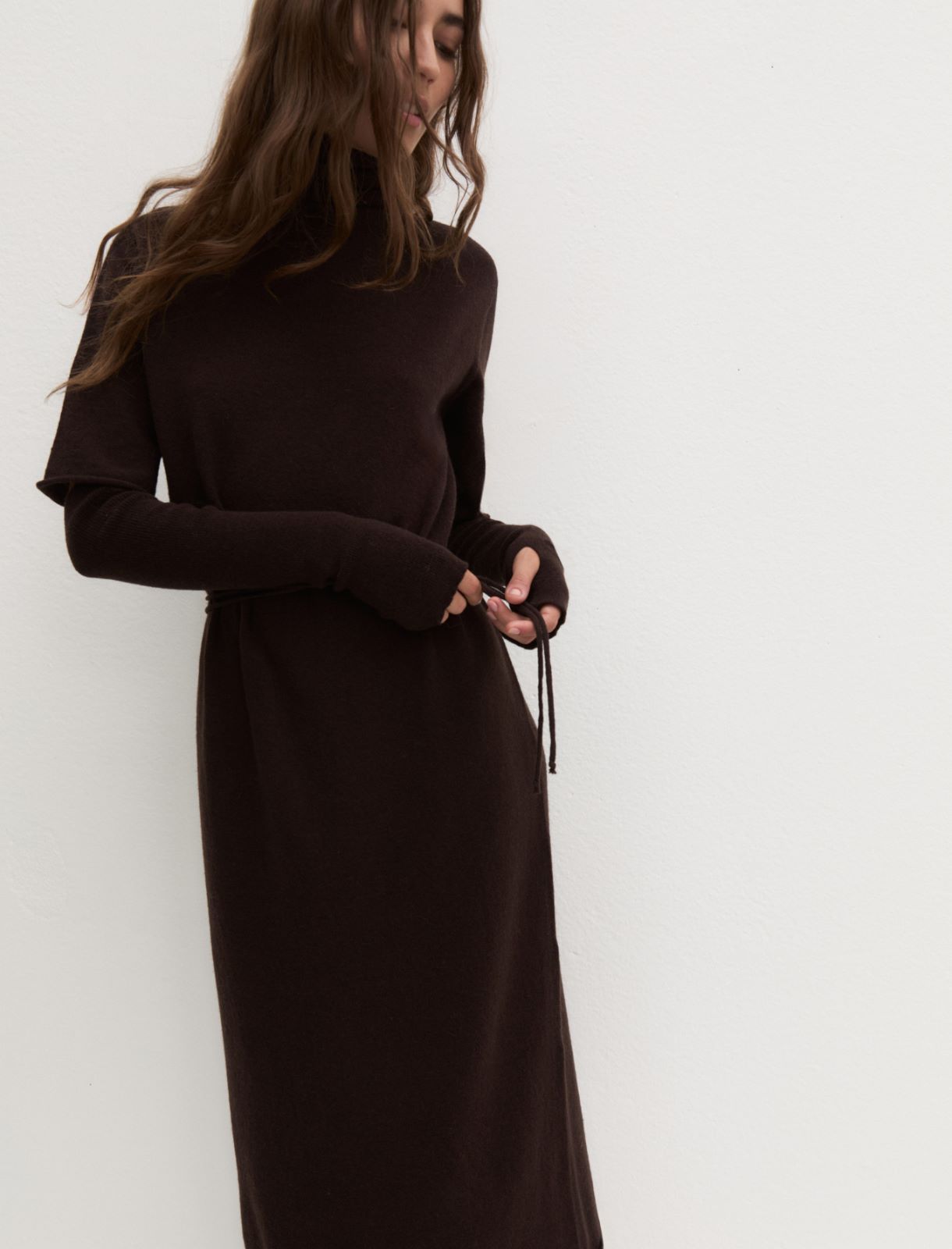 Knit dress - BROWN - Emme - 7
