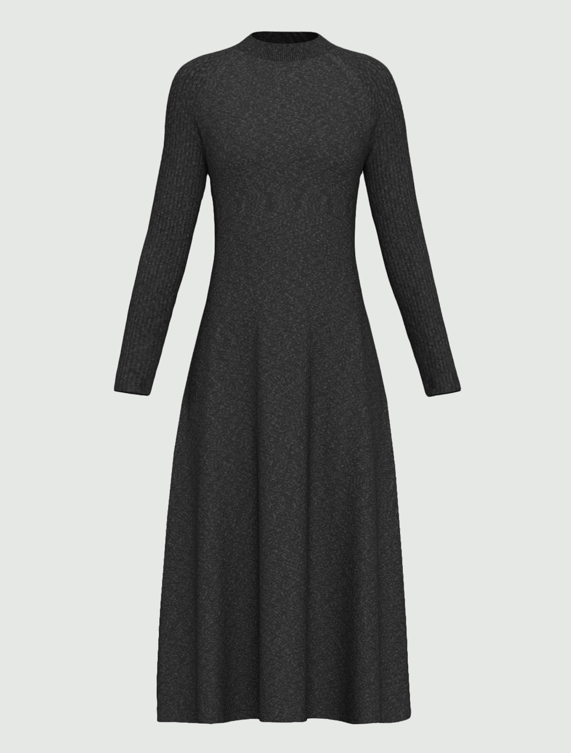 Flared knit dress - PEWTER - Emme - 7