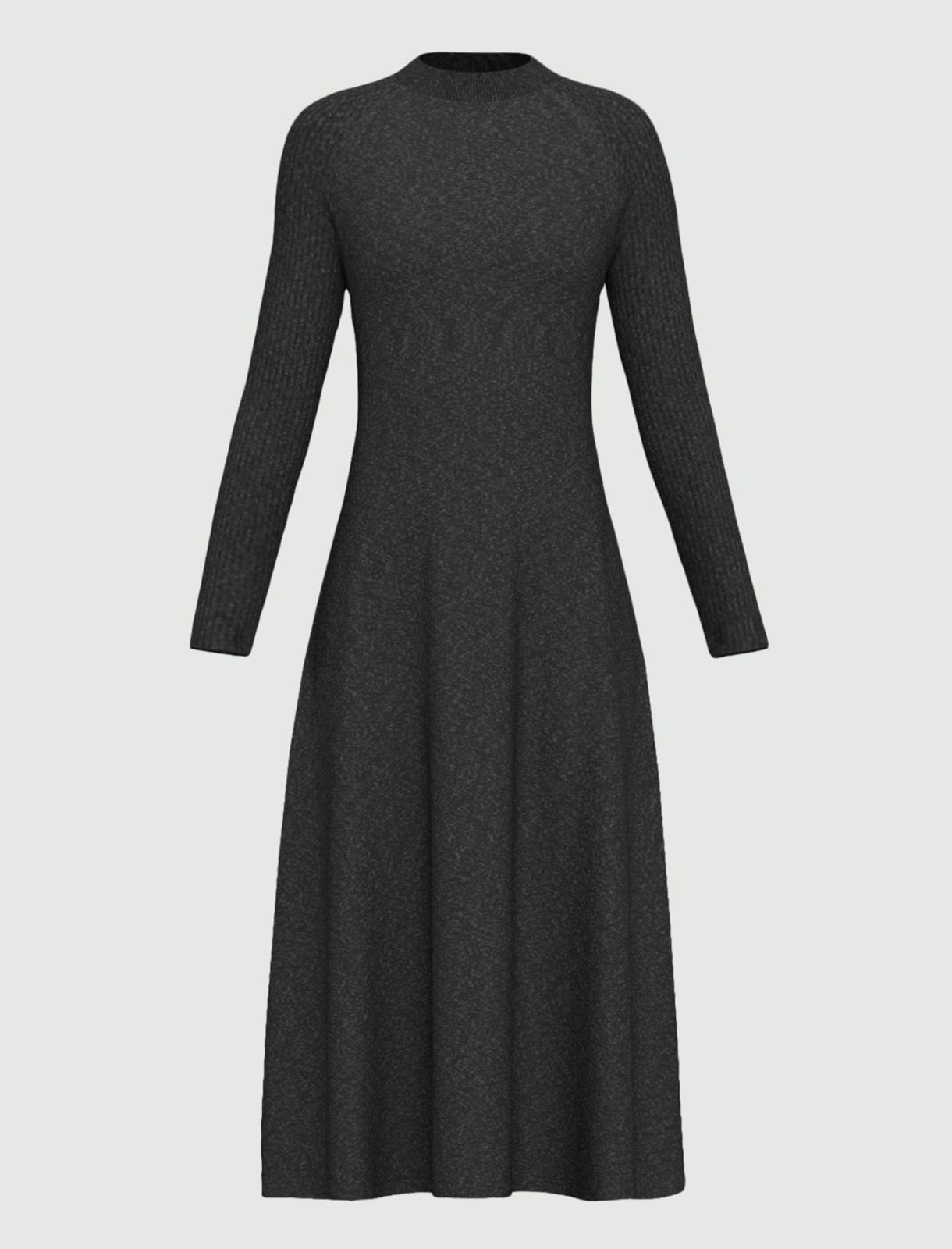Flared knit dress - PEWTER - Emme - 7
