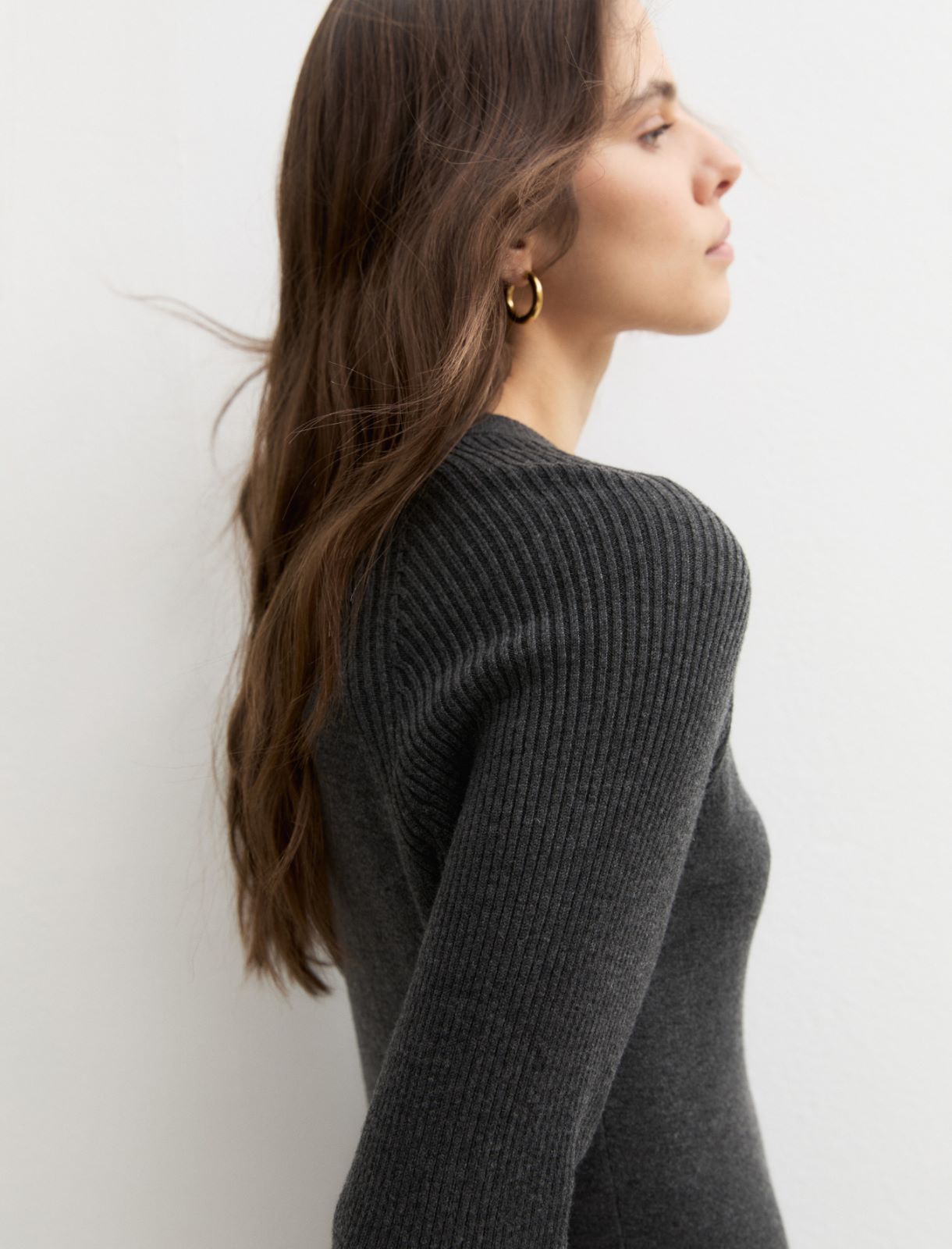 Flared knit dress - PEWTER - Emme - 8