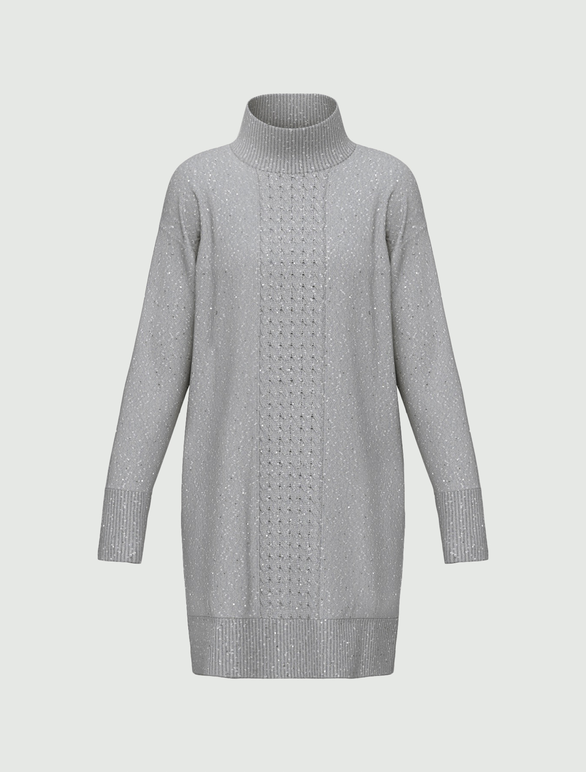 Sequin-embellished stretch-knit dress - SILVER - Emme - 7