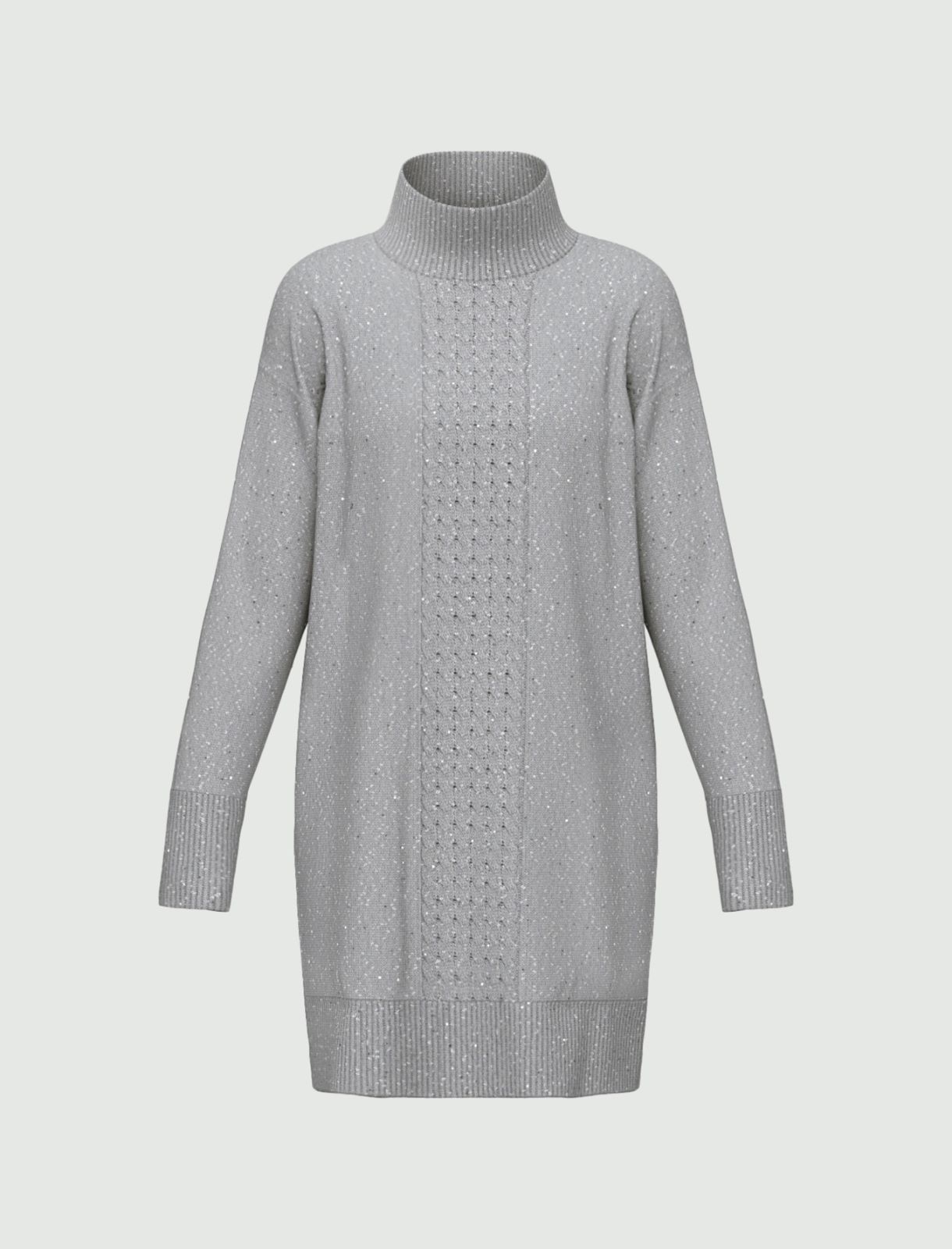Sequin-embellished stretch-knit dress - SILVER - Emme - 7