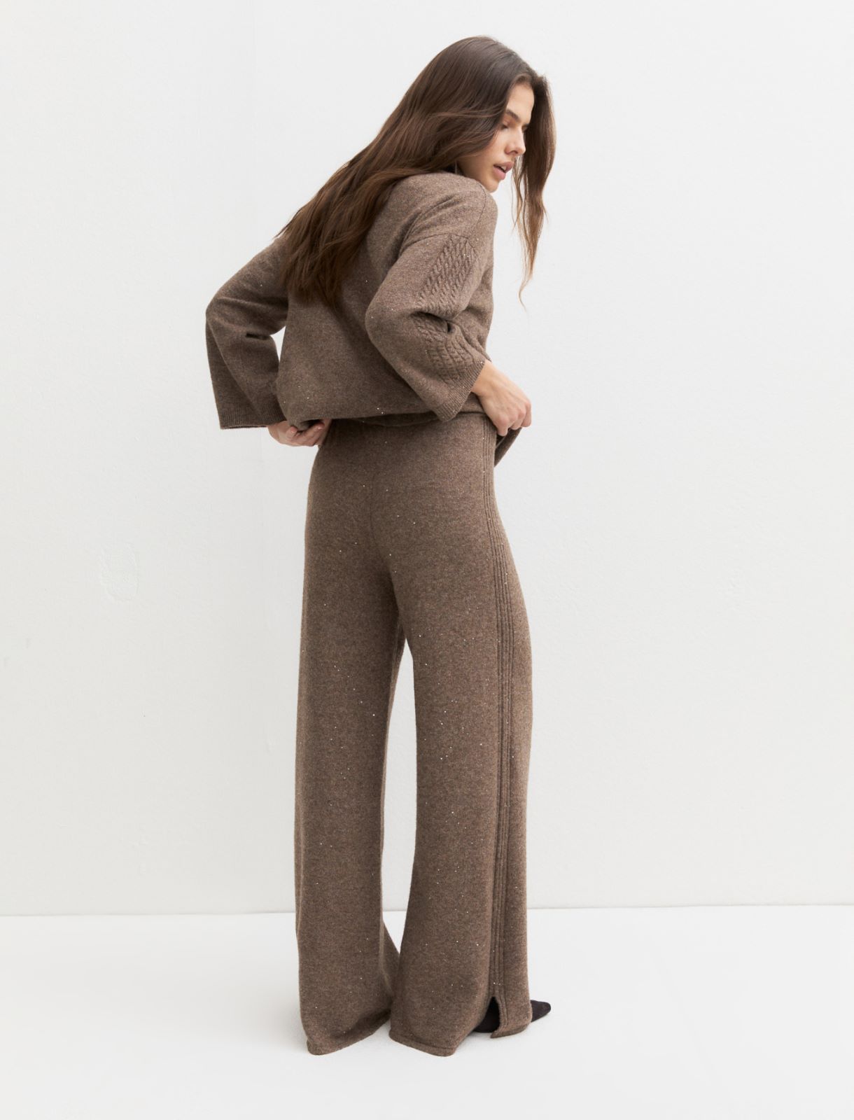 Sequinned knit trousers - TURTLEDOVE - Emme - 2