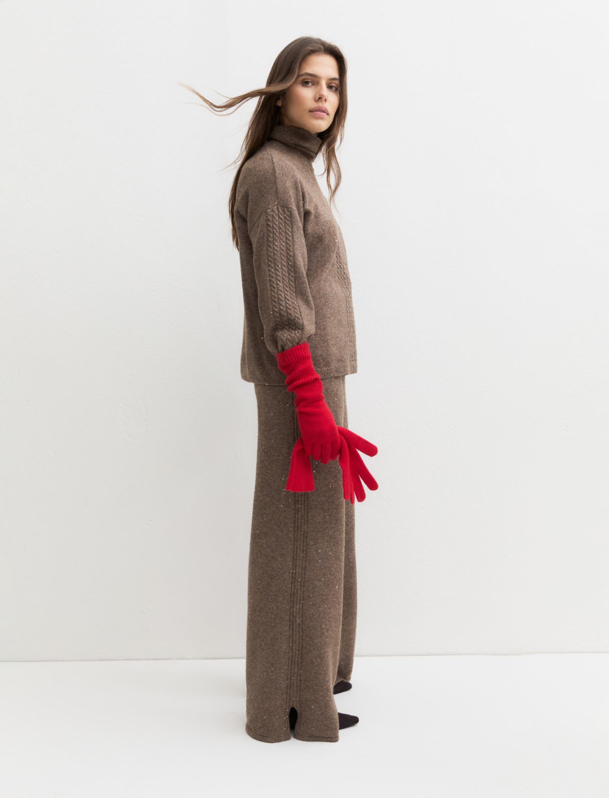 Sequinned knit trousers - TURTLEDOVE - Emme - 4