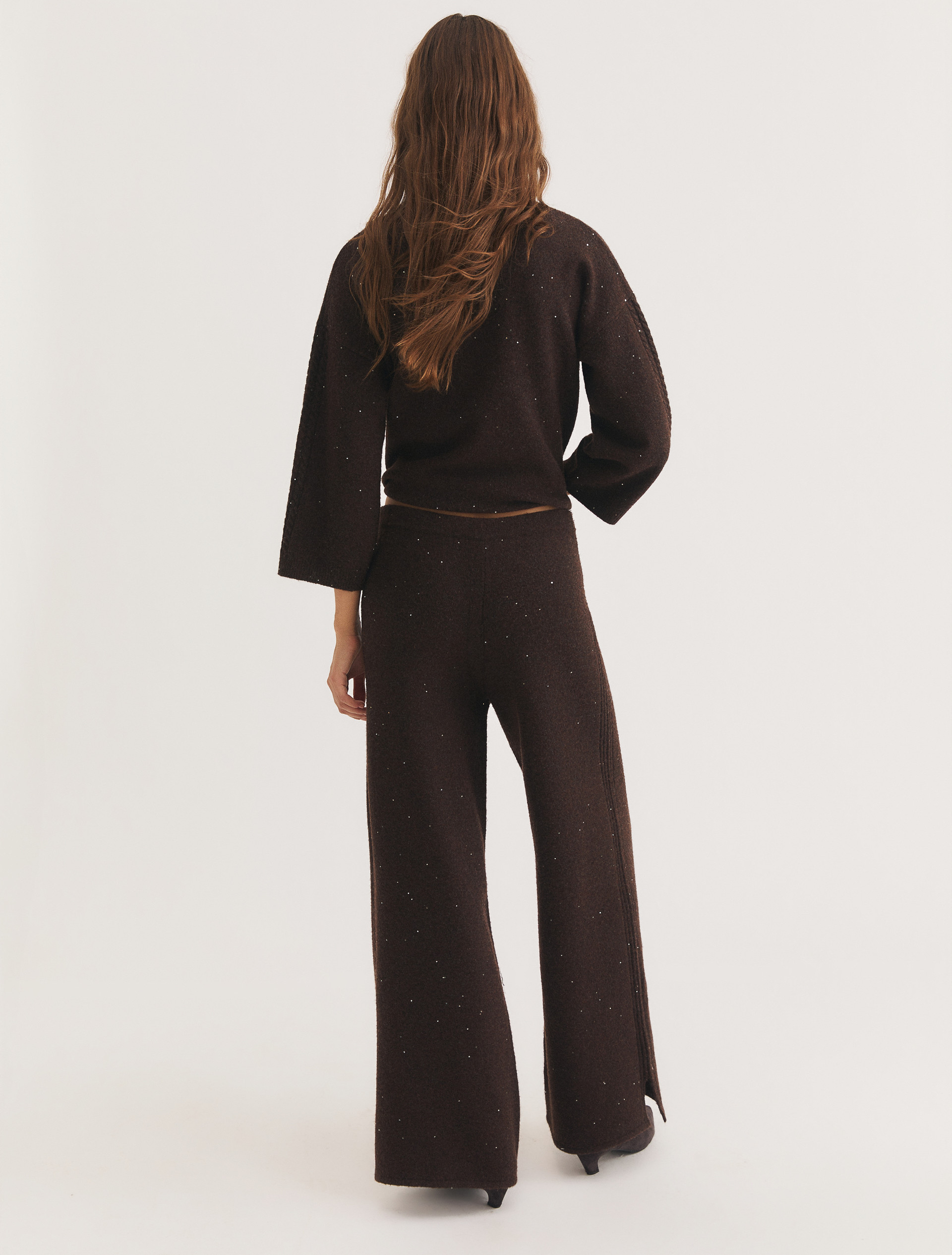 Pantalone in maglia con paillette - TESTA DI MORO - Emme - 2