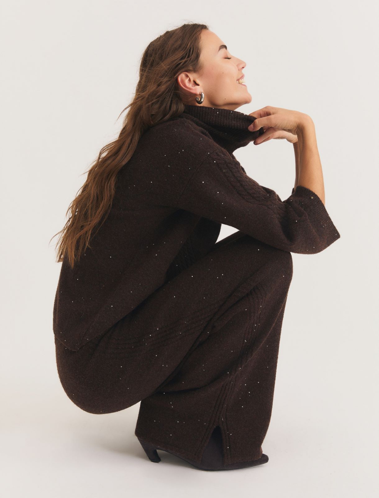 Pantalone in maglia con paillette - TESTA DI MORO - Emme - 4