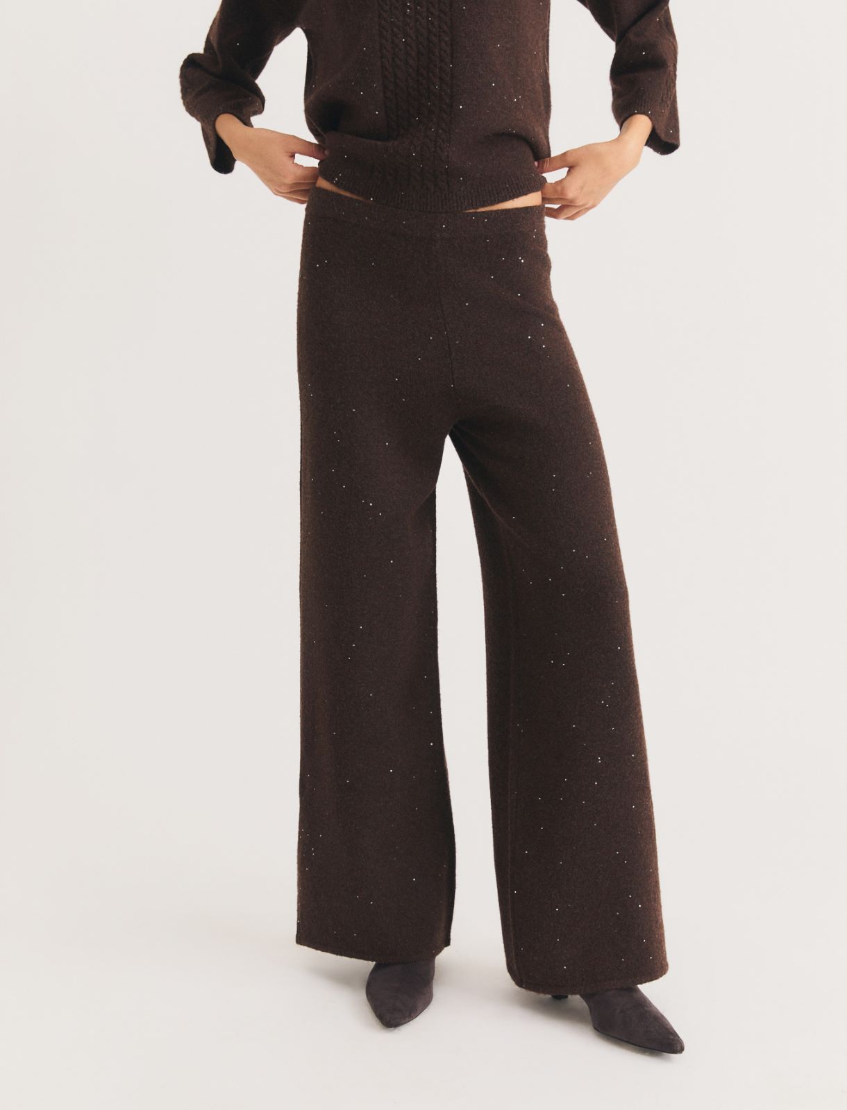 Pantalone in maglia con paillette - TESTA DI MORO - Emme - 5