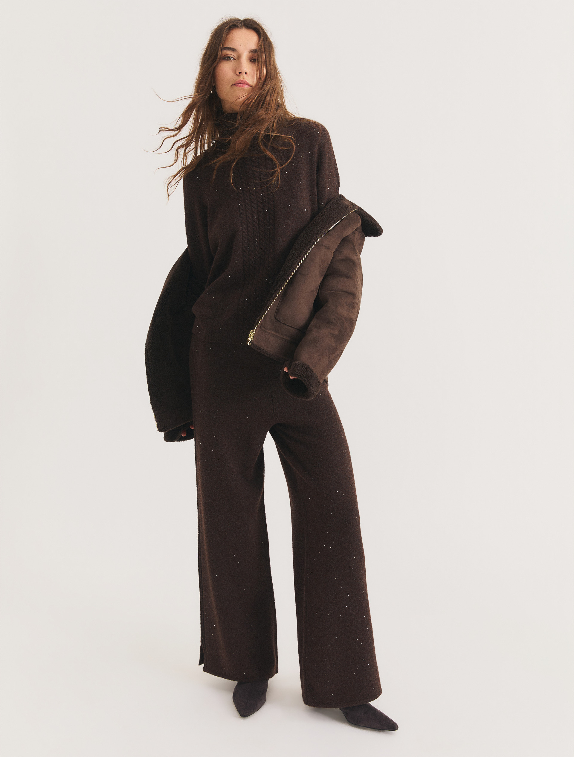 Pantalone in maglia con paillette - TESTA DI MORO - Emme - 1
