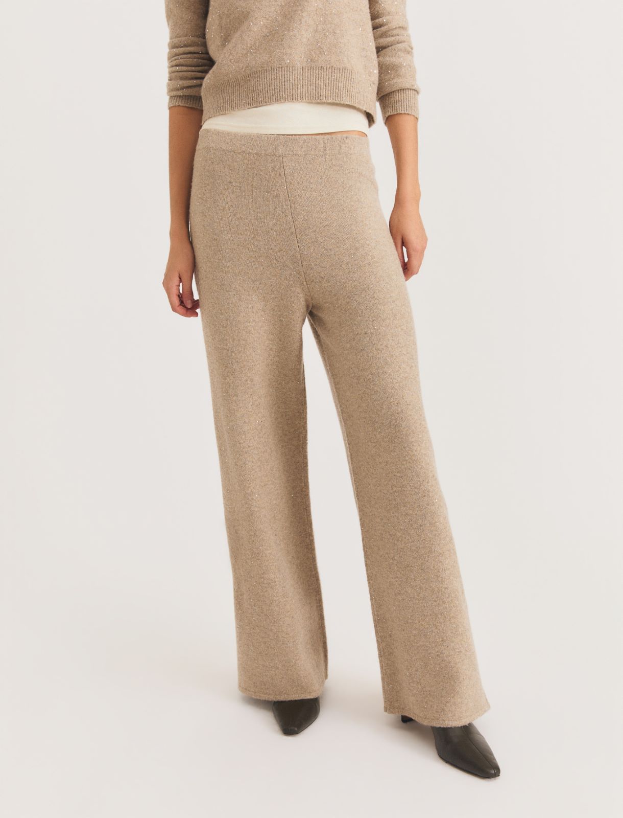 Pantalone in maglia con paillette - SABBIA - Emme - 5