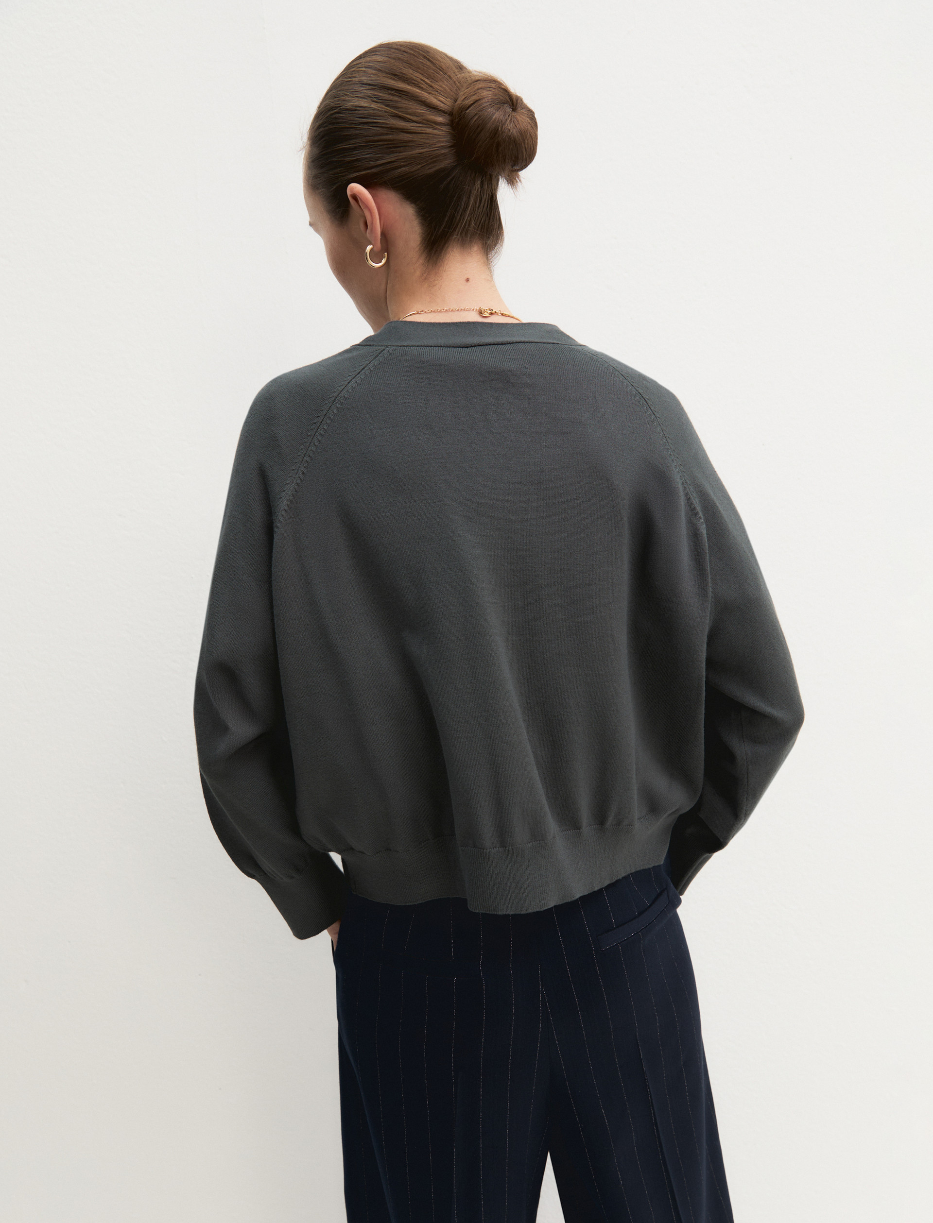 Cardigan dritto in viscosa stretch - SOTTOBOSCO - Emme - 2