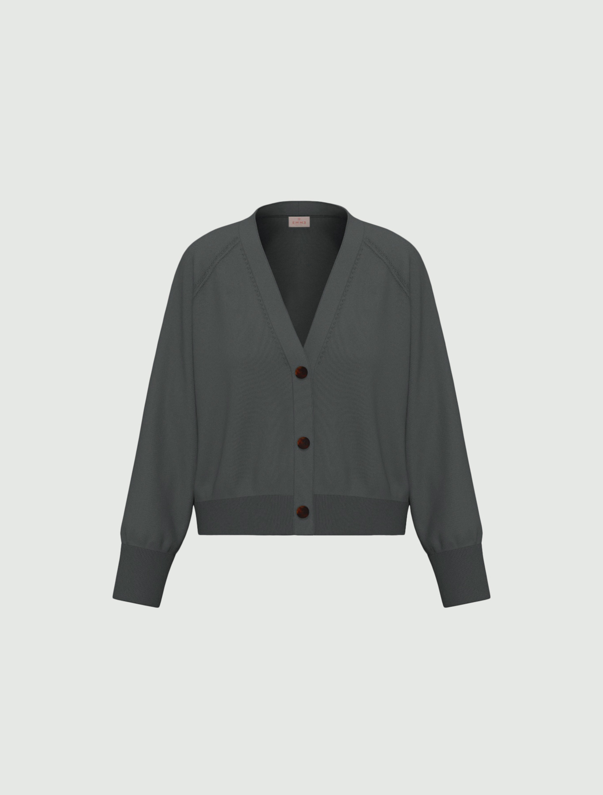 Cardigan dritto in viscosa stretch - SOTTOBOSCO - Emme - 5