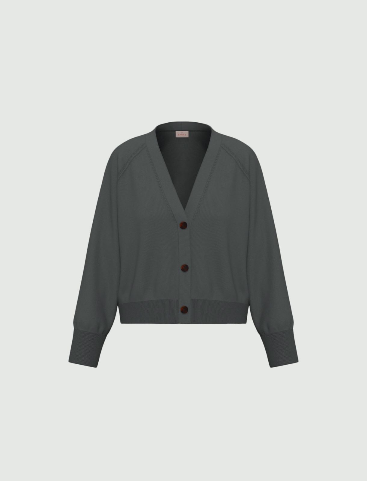 Cardigan dritto in viscosa stretch - SOTTOBOSCO - Emme - 5