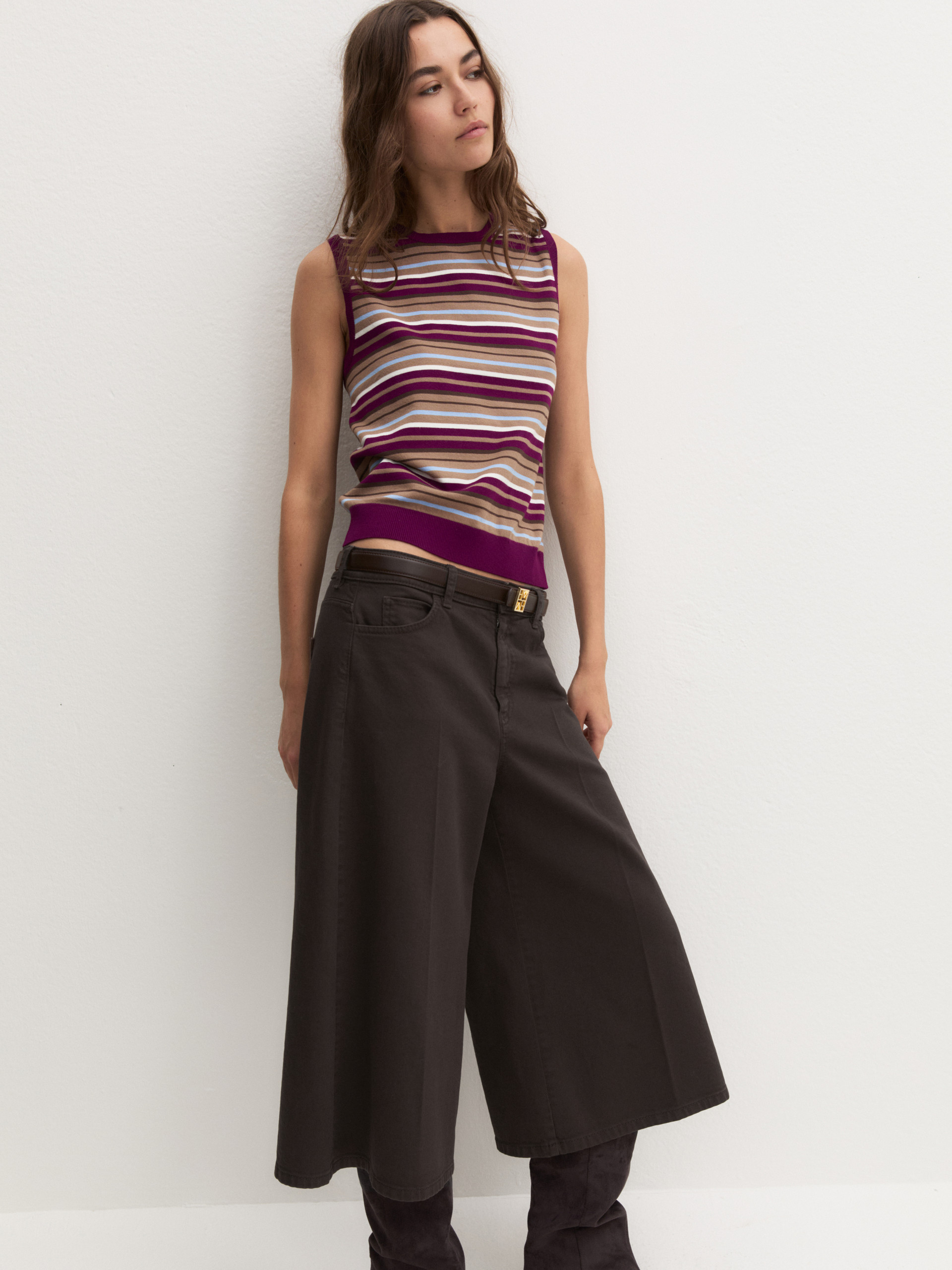 Gilet slim in misto viscosa - VIOLA - Emme - 5