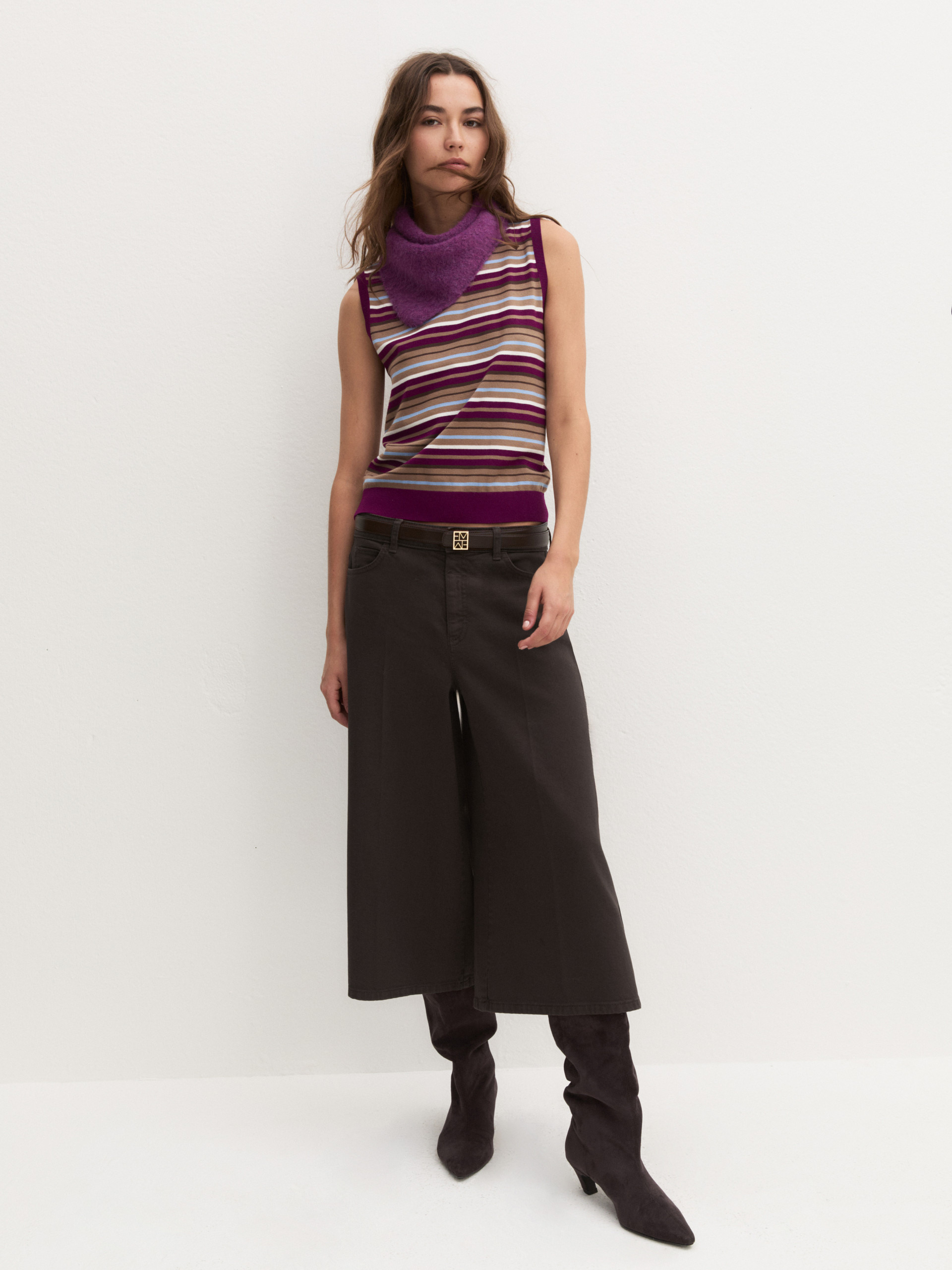 Gilet slim in misto viscosa - VIOLA - Emme - 1