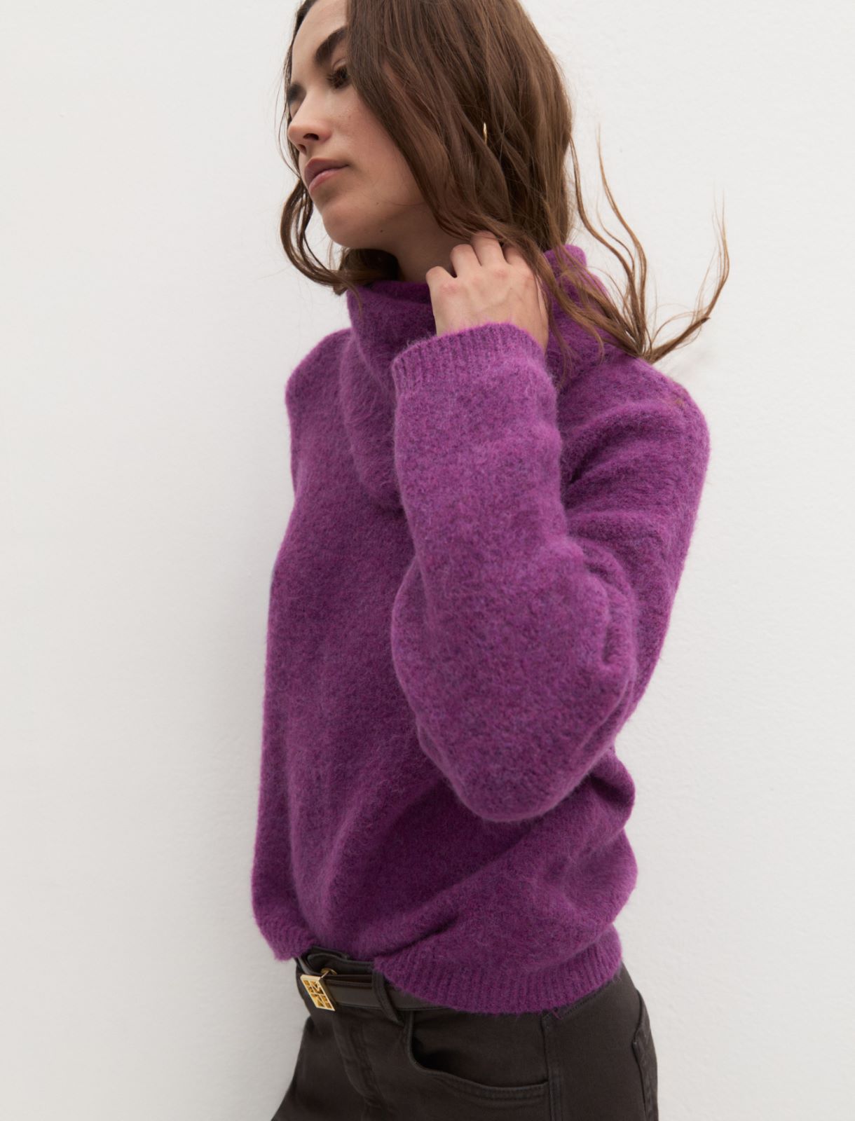 Oversized jumper with bandana - LILAC - Emme - 7