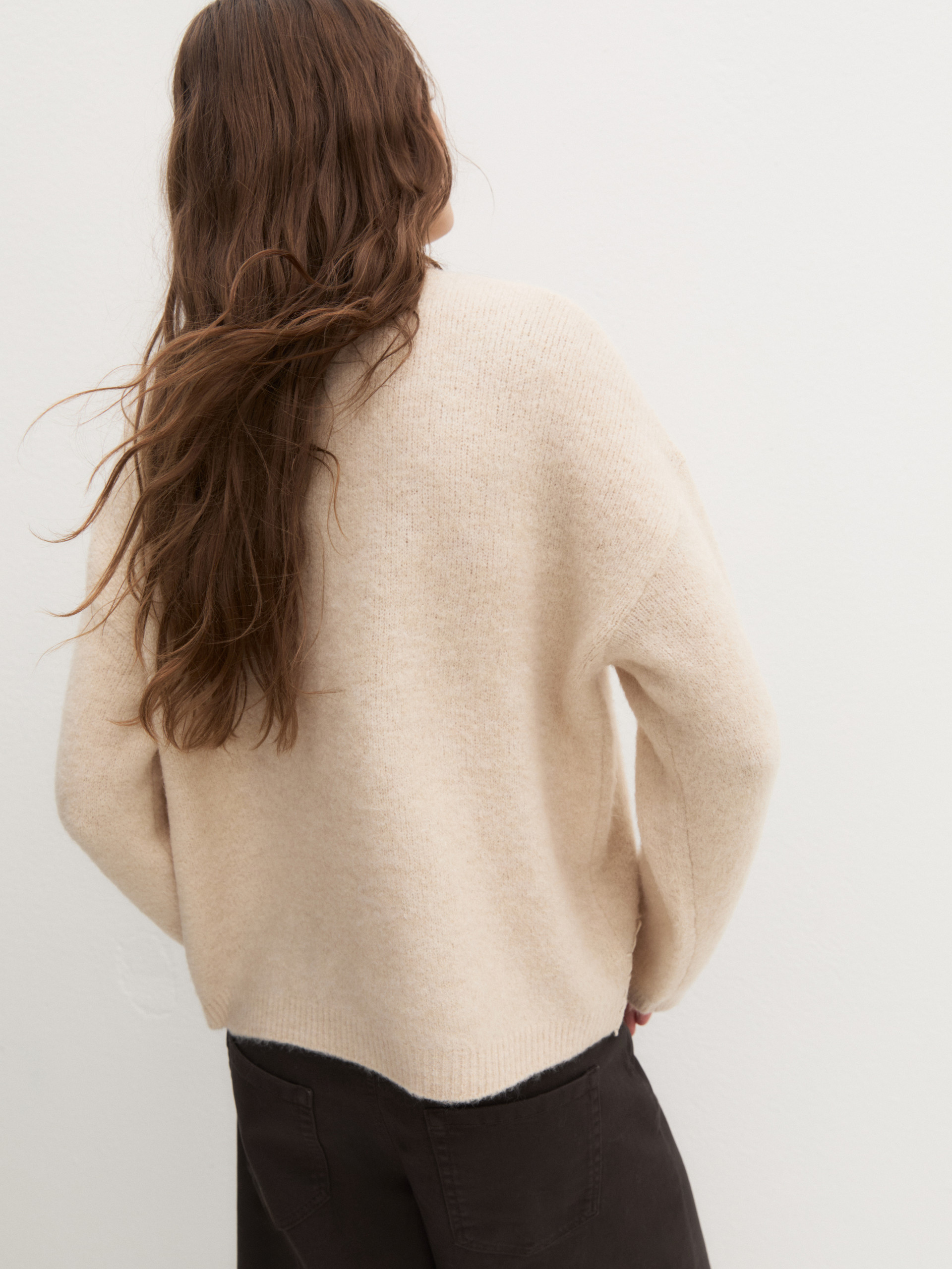 Cropped wool-blend jumper - WHITE - Emme - 2
