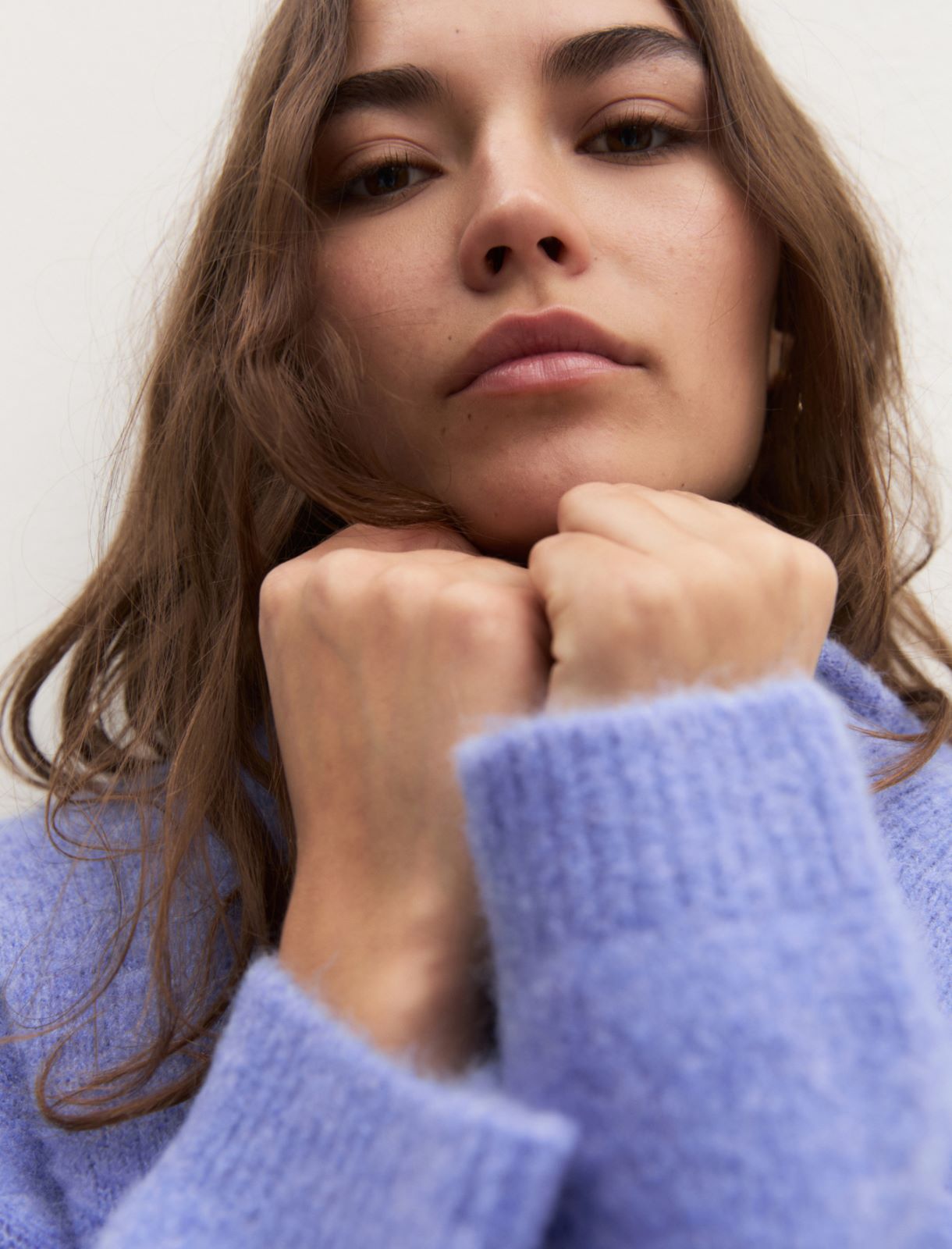 Cropped wool-blend jumper - PERIWINKLE BLUE - Emme - 3