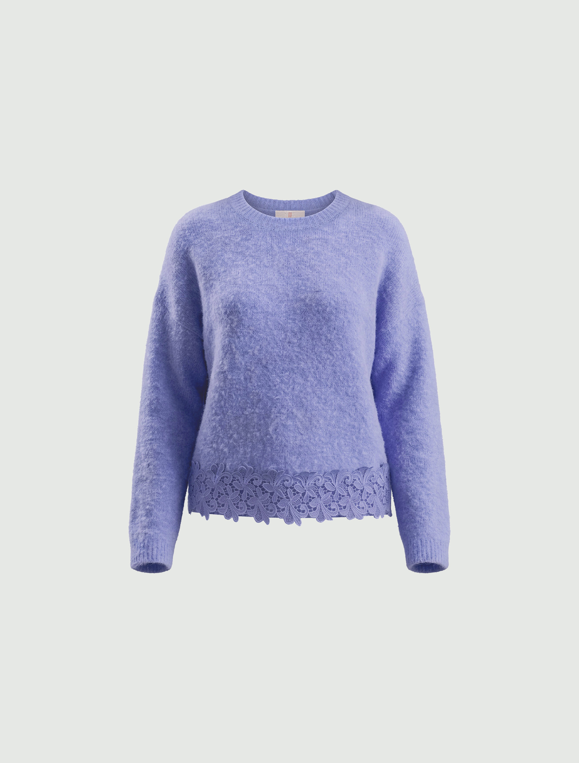Cropped wool-blend jumper - PERIWINKLE BLUE - Emme - 6