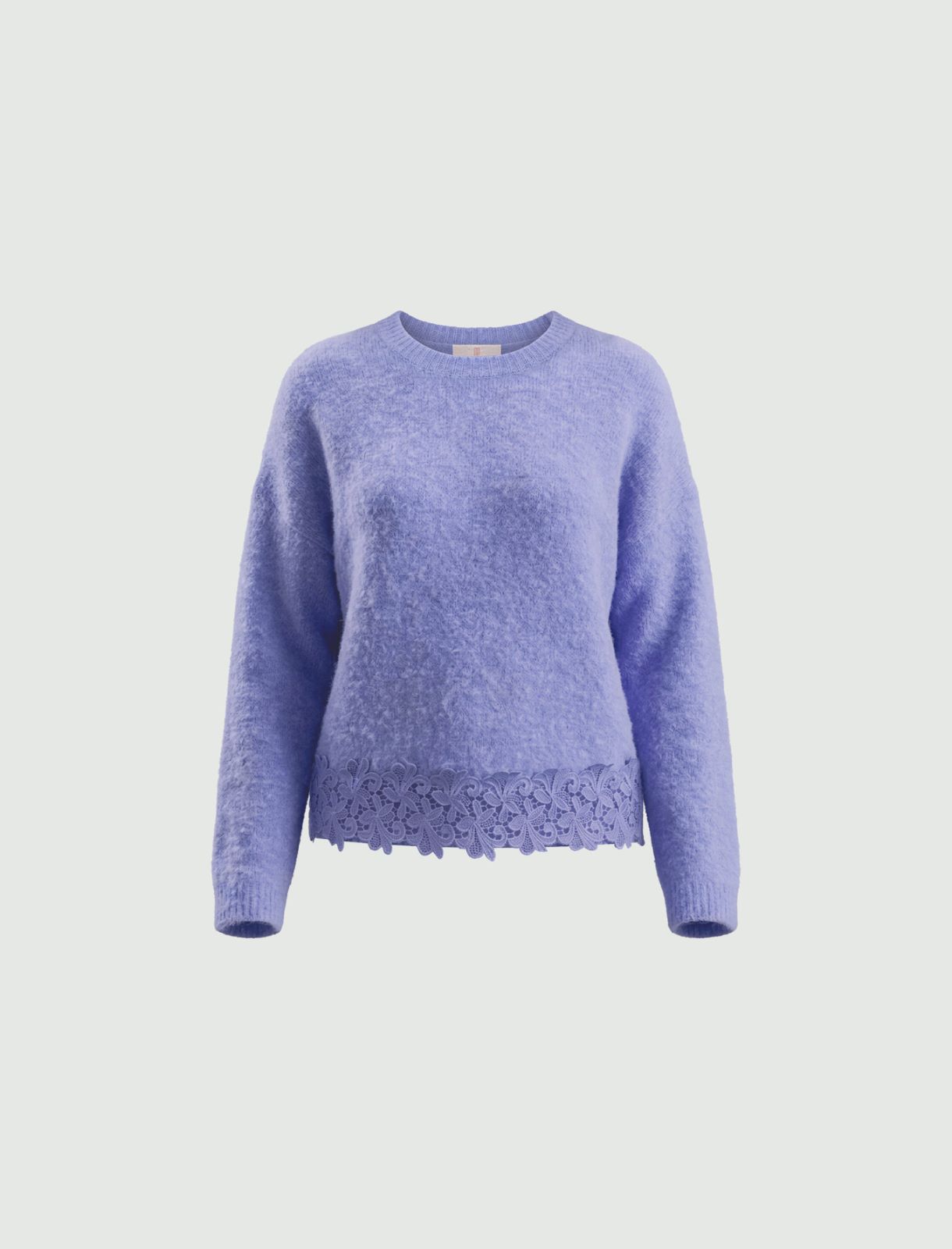 Cropped wool-blend jumper - PERIWINKLE BLUE - Emme - 6