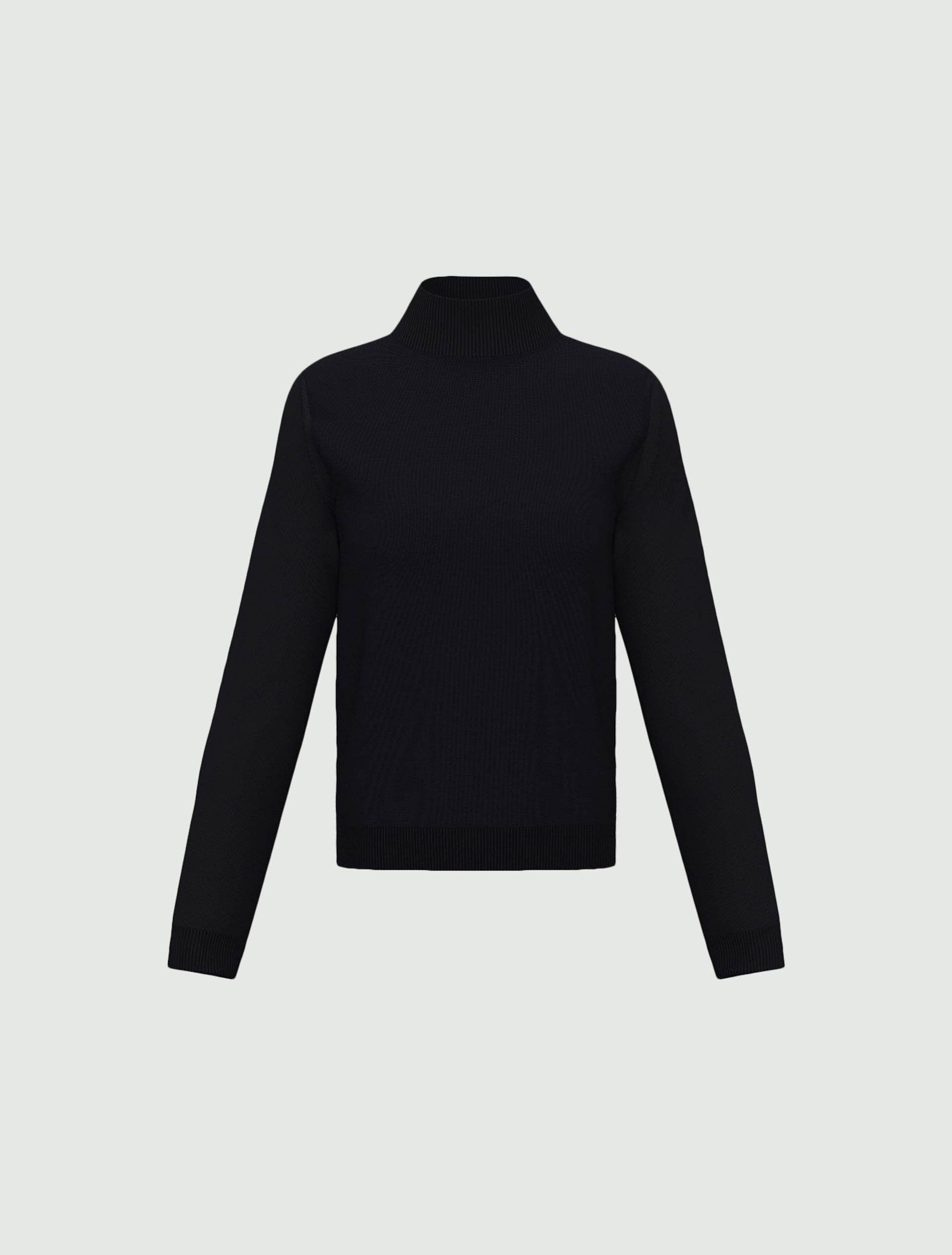 Soft-knit mock polo neck jumper - BLACK - Emme - 6