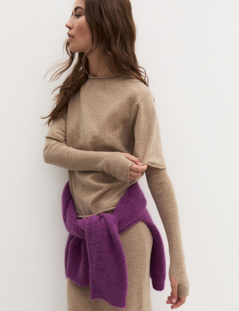 Maglia in misto lana con manica corta - Emme