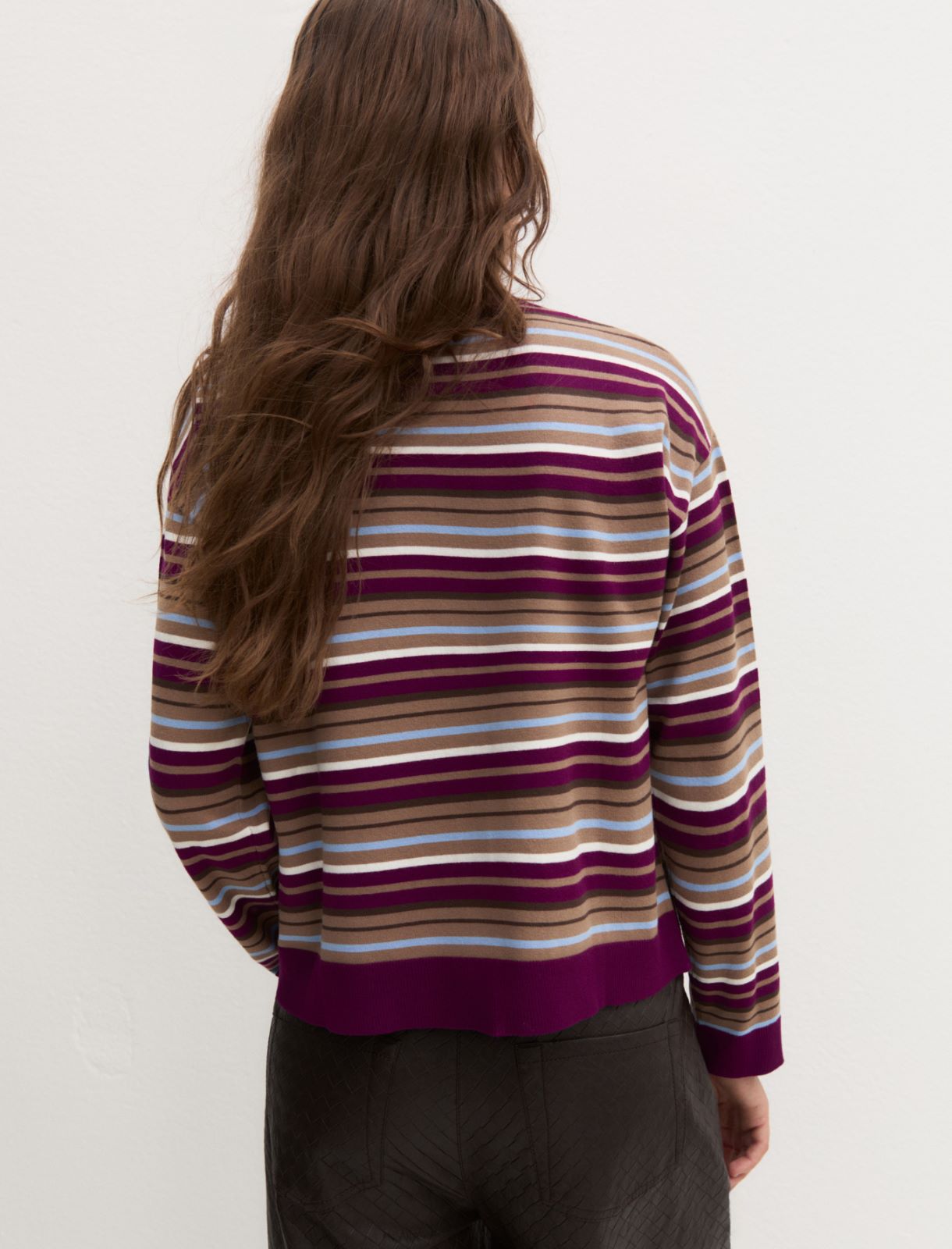Boxy viscose-blend jumper - PURPLE - Emme - 2