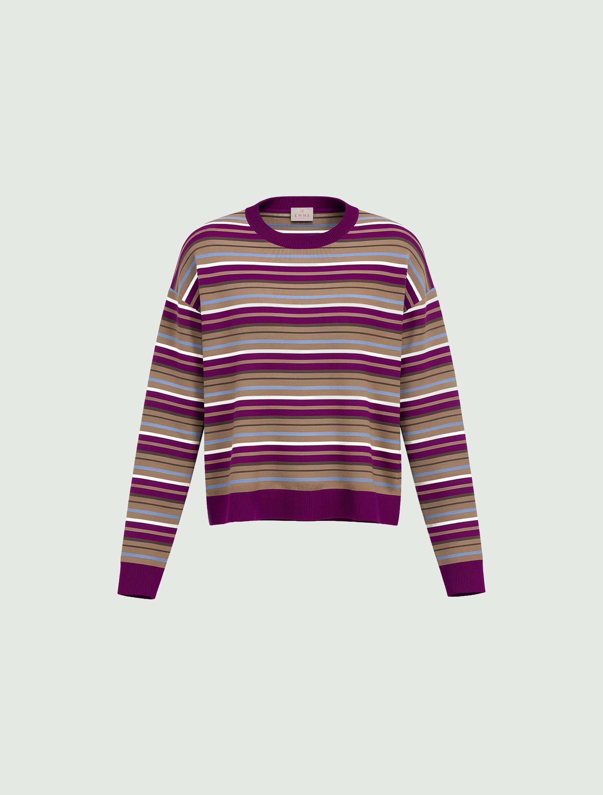 Boxy viscose-blend jumper - PURPLE - Emme - 6