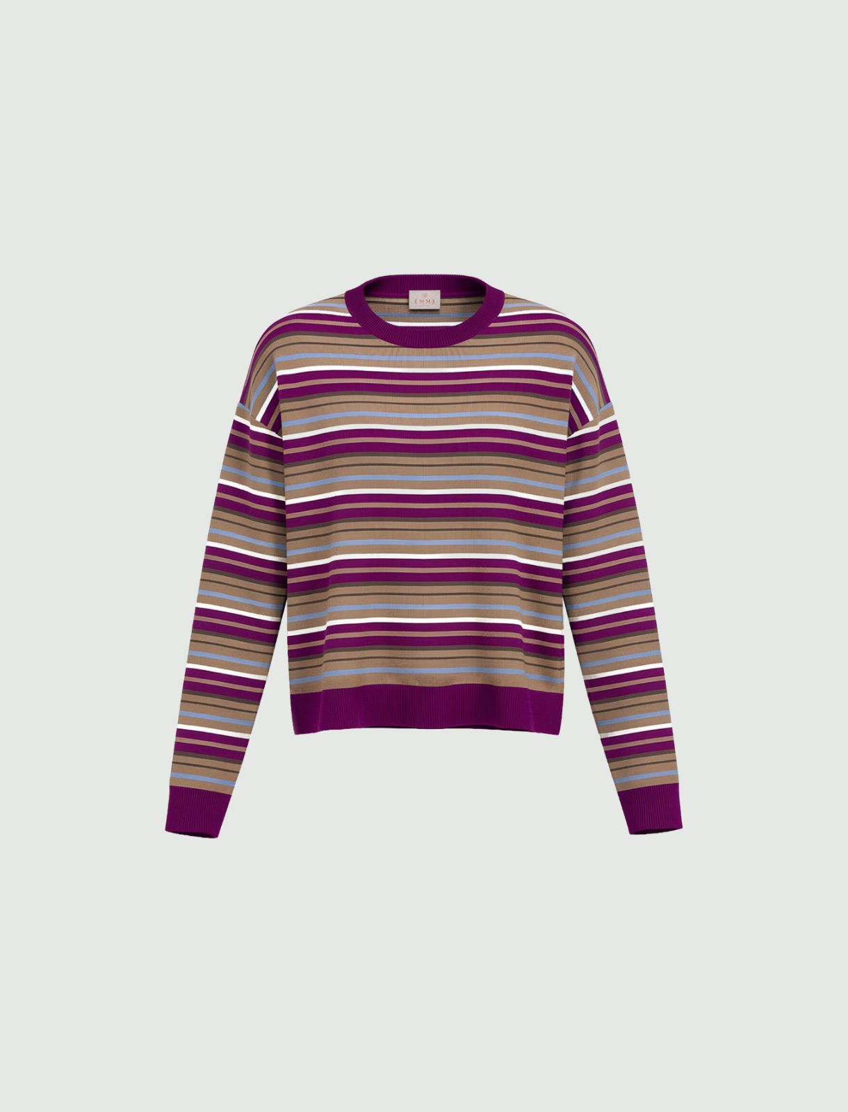 Boxy viscose-blend jumper - PURPLE - Emme - 6