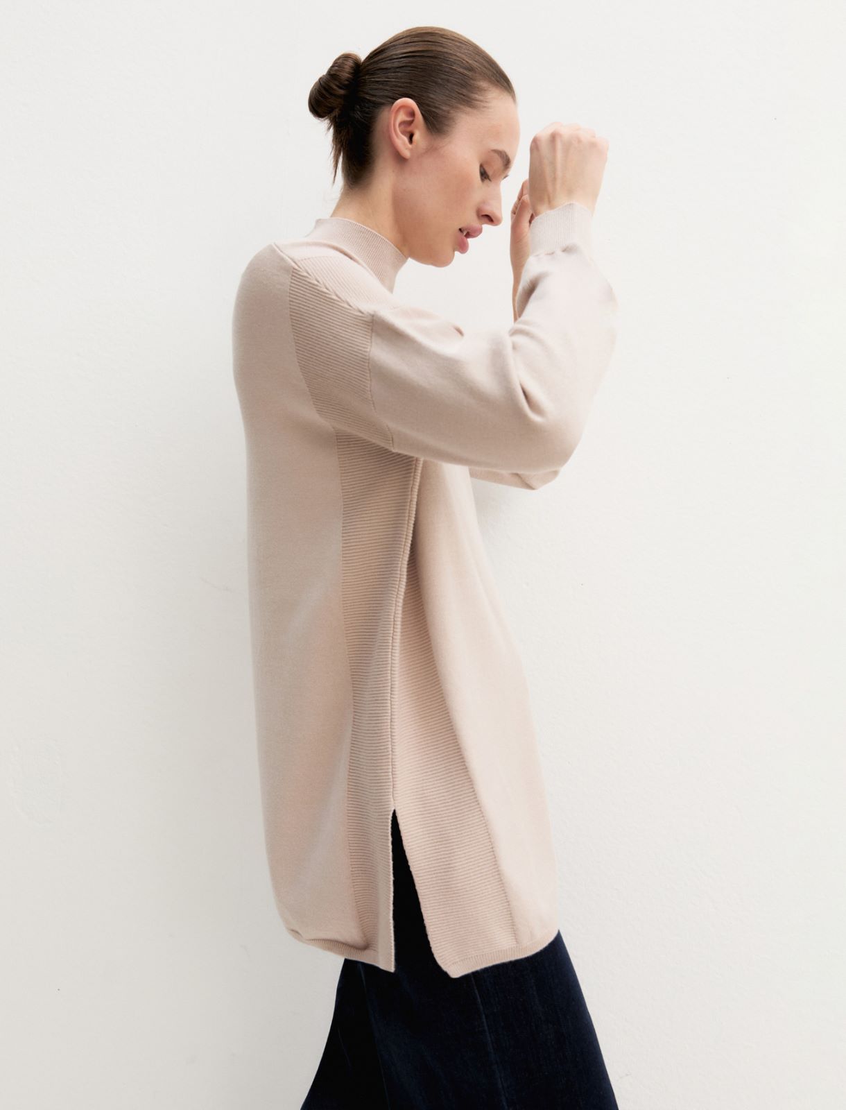 Maglia oversize in viscosa stretch - SABBIA - Emme - 5