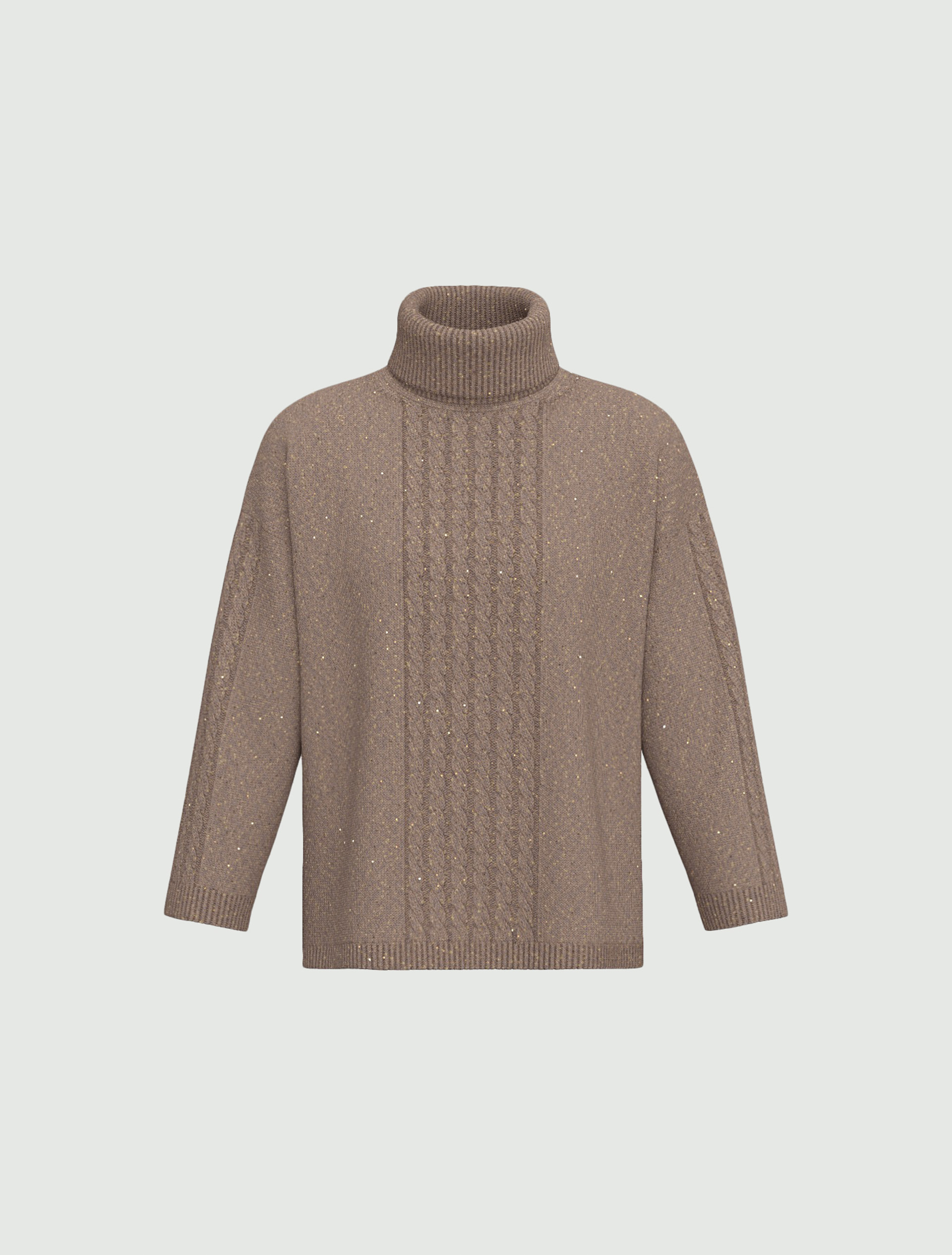 Soft sequinned wool-blend jumper - TURTLEDOVE - Emme - 6