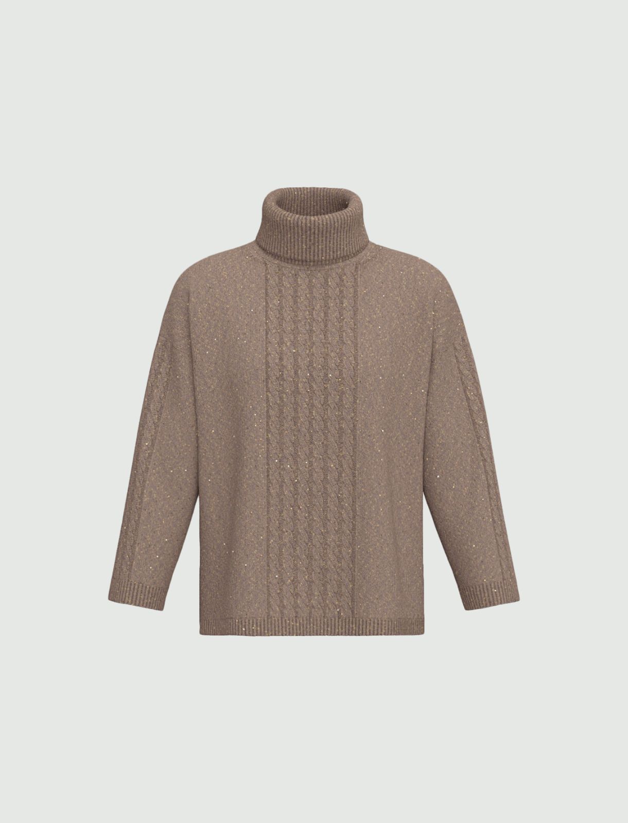 Soft sequinned wool-blend jumper - TURTLEDOVE - Emme - 6