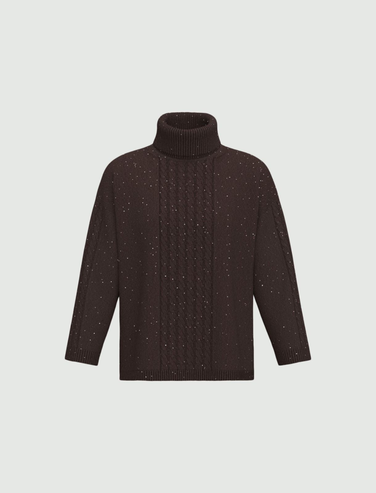 Maglia morbida in misto lana con paillette - TESTA DI MORO - Emme - 6
